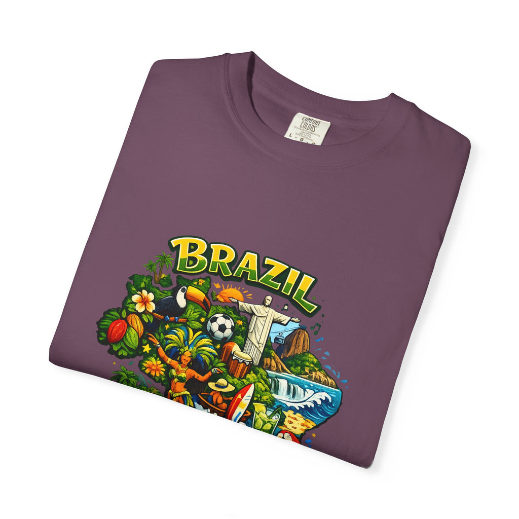 Brazil Map Graphic T-Shirt — Colorful Brazil Travel & Culture Tee