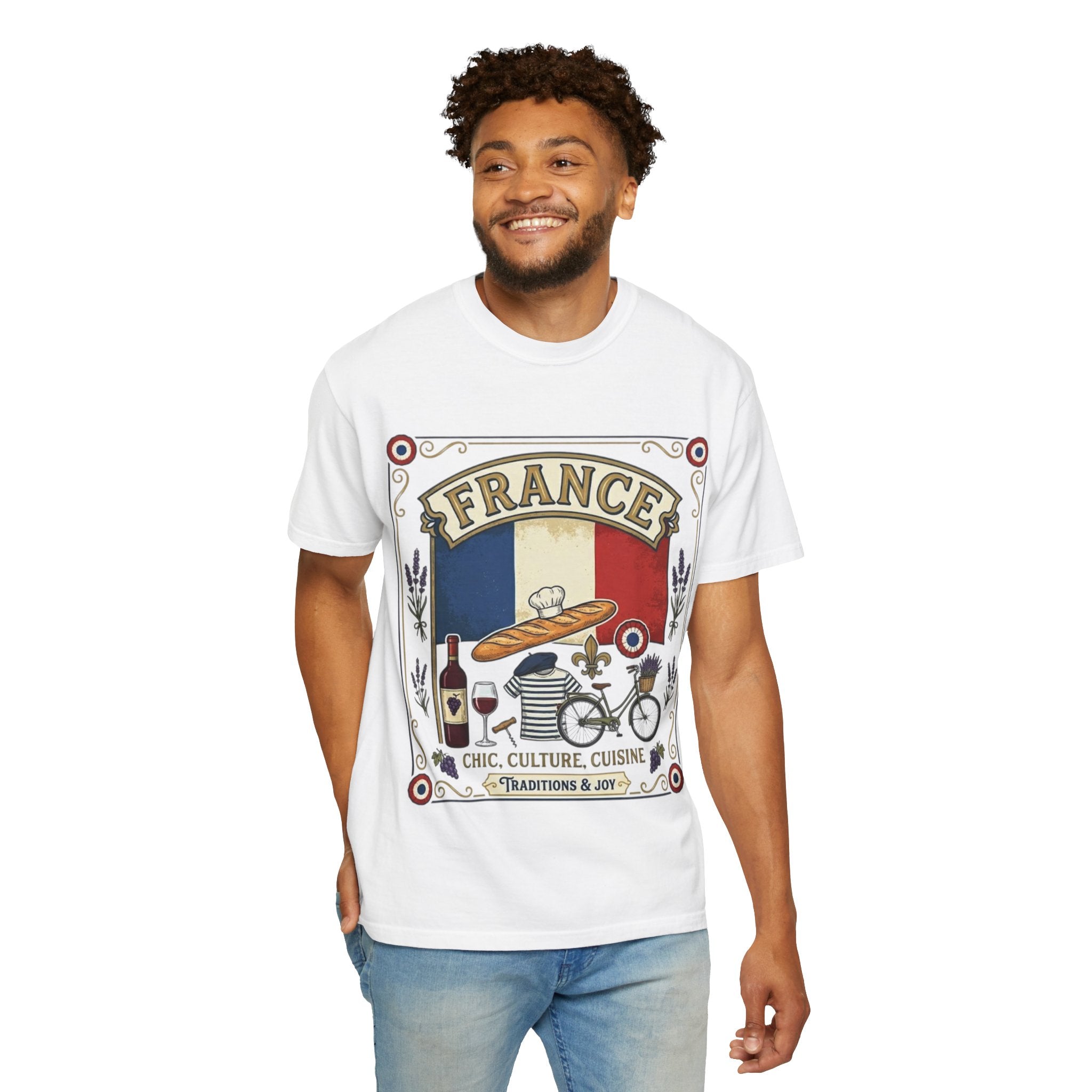 France Vintage Travel T-Shirt — Chic Culture Cuisine Design