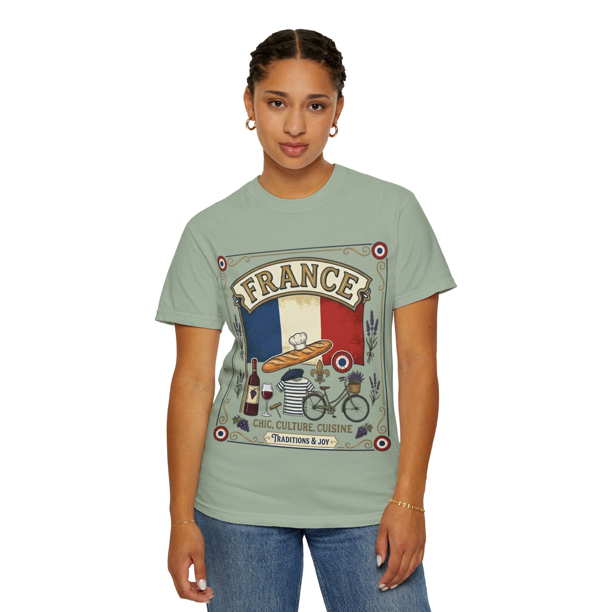 France Vintage Travel T-Shirt — Chic Culture Cuisine Design