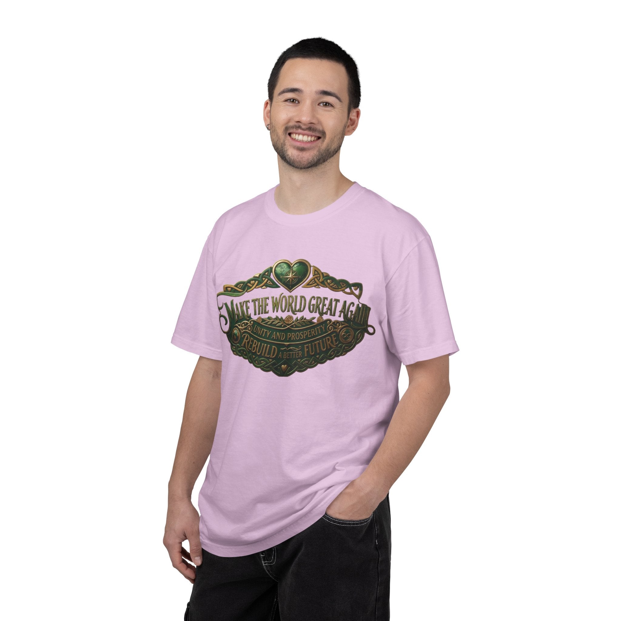 T-Shirt — 'Make the World Great Again' Vintage Green Crest Tee