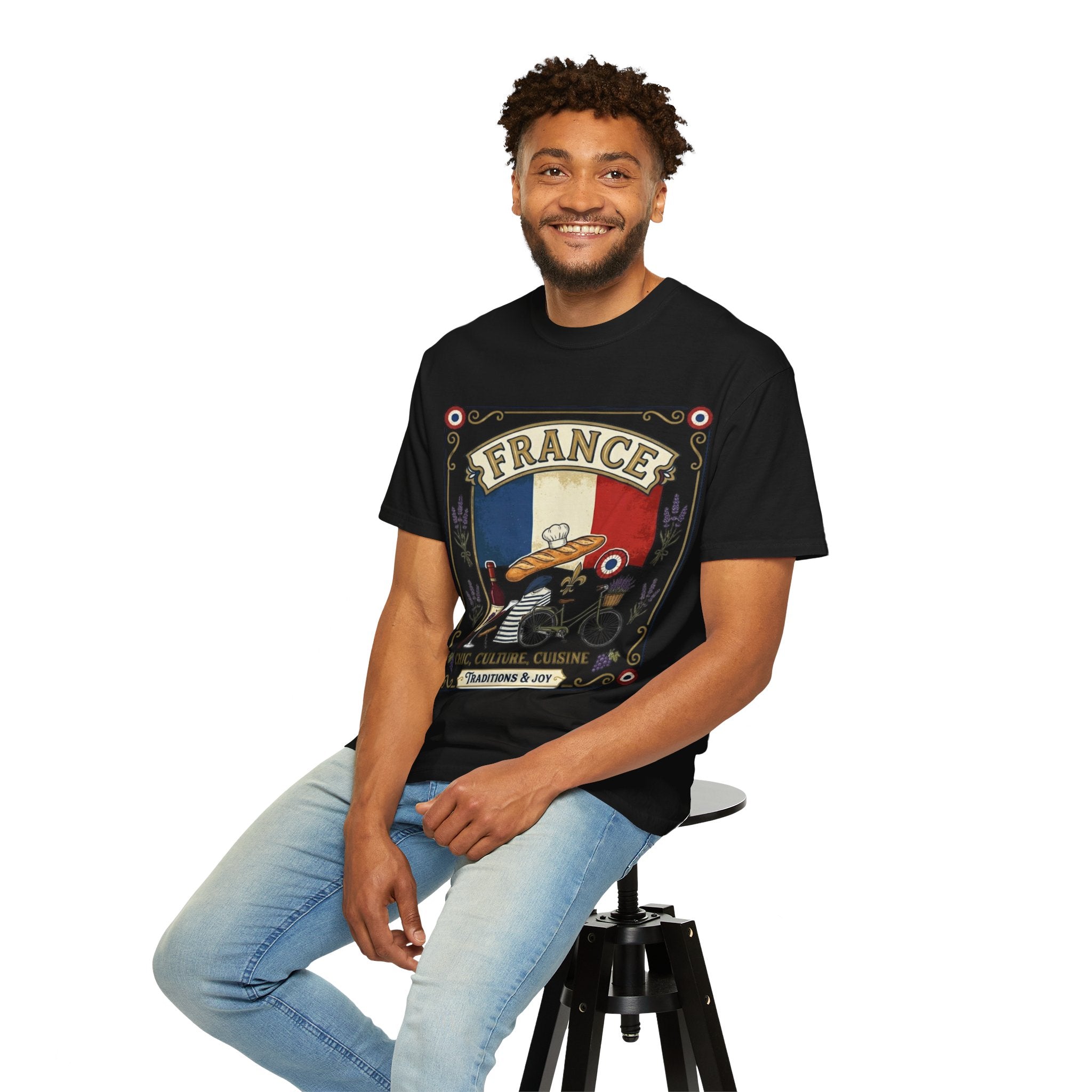 France Vintage Travel T-Shirt — Chic Culture Cuisine Design