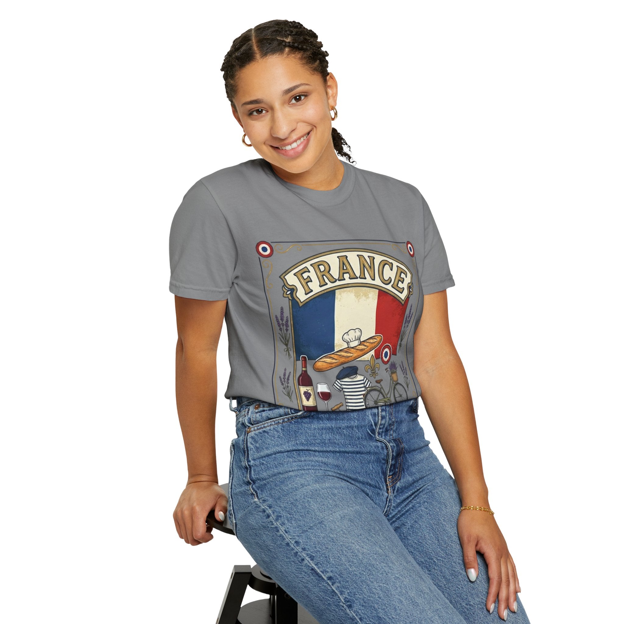 France Vintage Travel T-Shirt — Chic Culture Cuisine Design