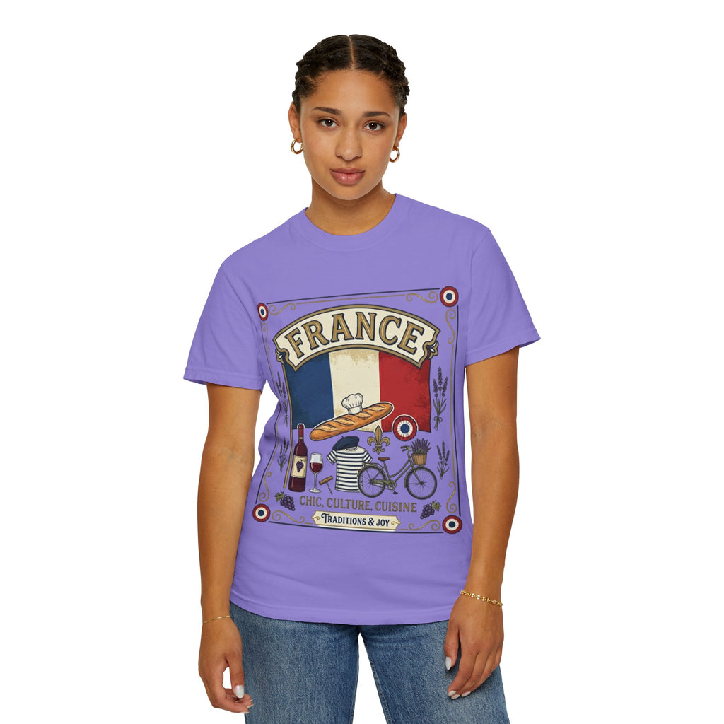 France Vintage Travel T-Shirt — Chic Culture Cuisine Design