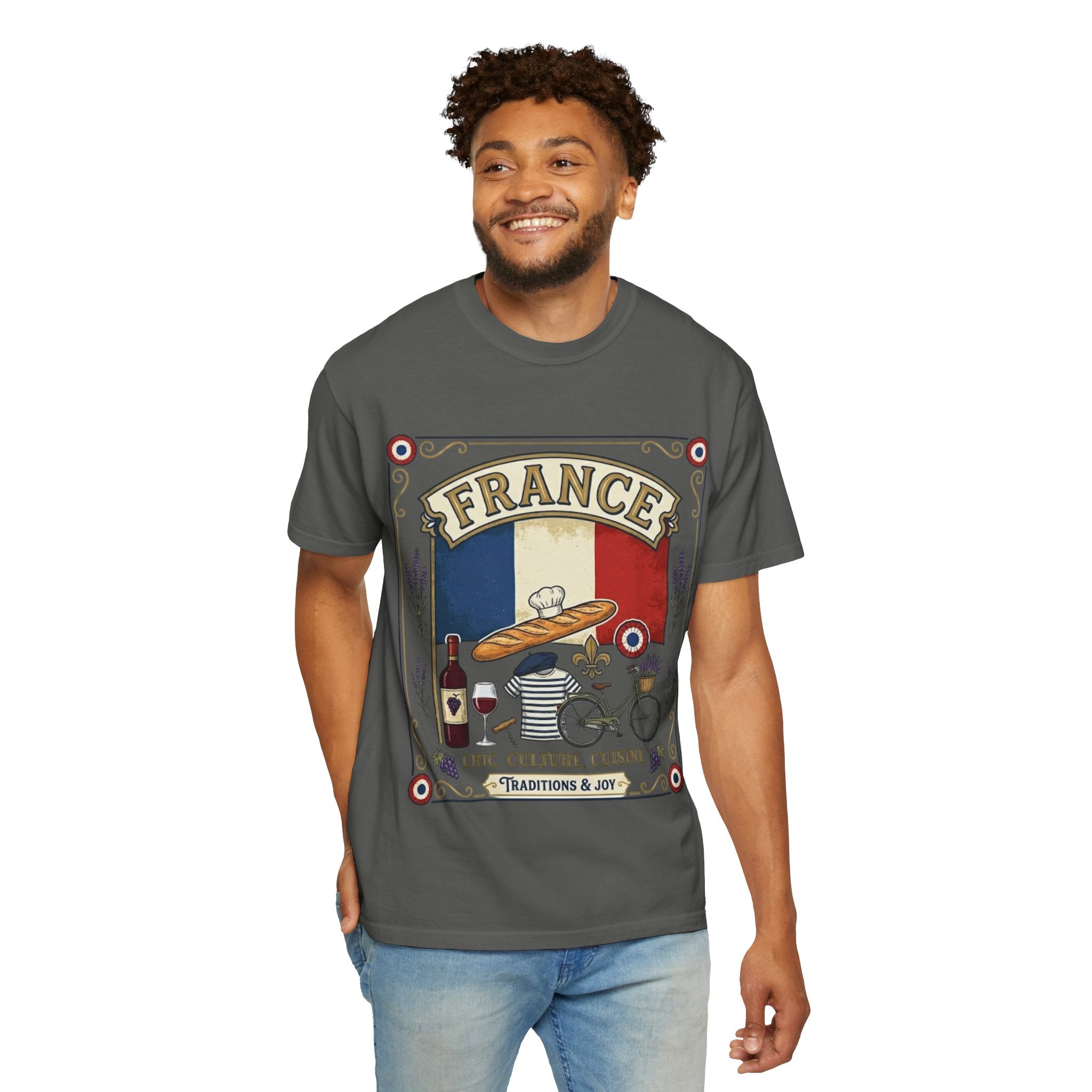 France Vintage Travel T-Shirt — Chic Culture Cuisine Design