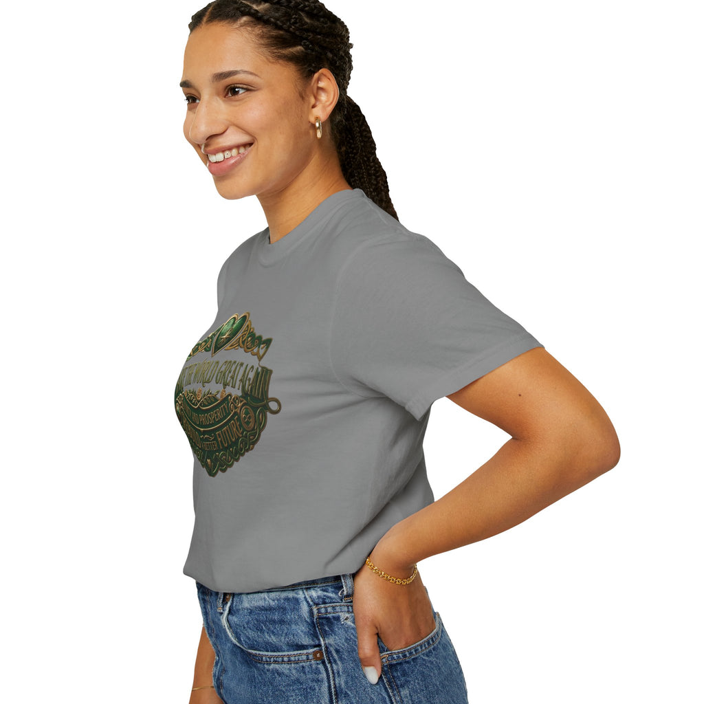 T-Shirt — 'Make the World Great Again' Vintage Green Crest Tee