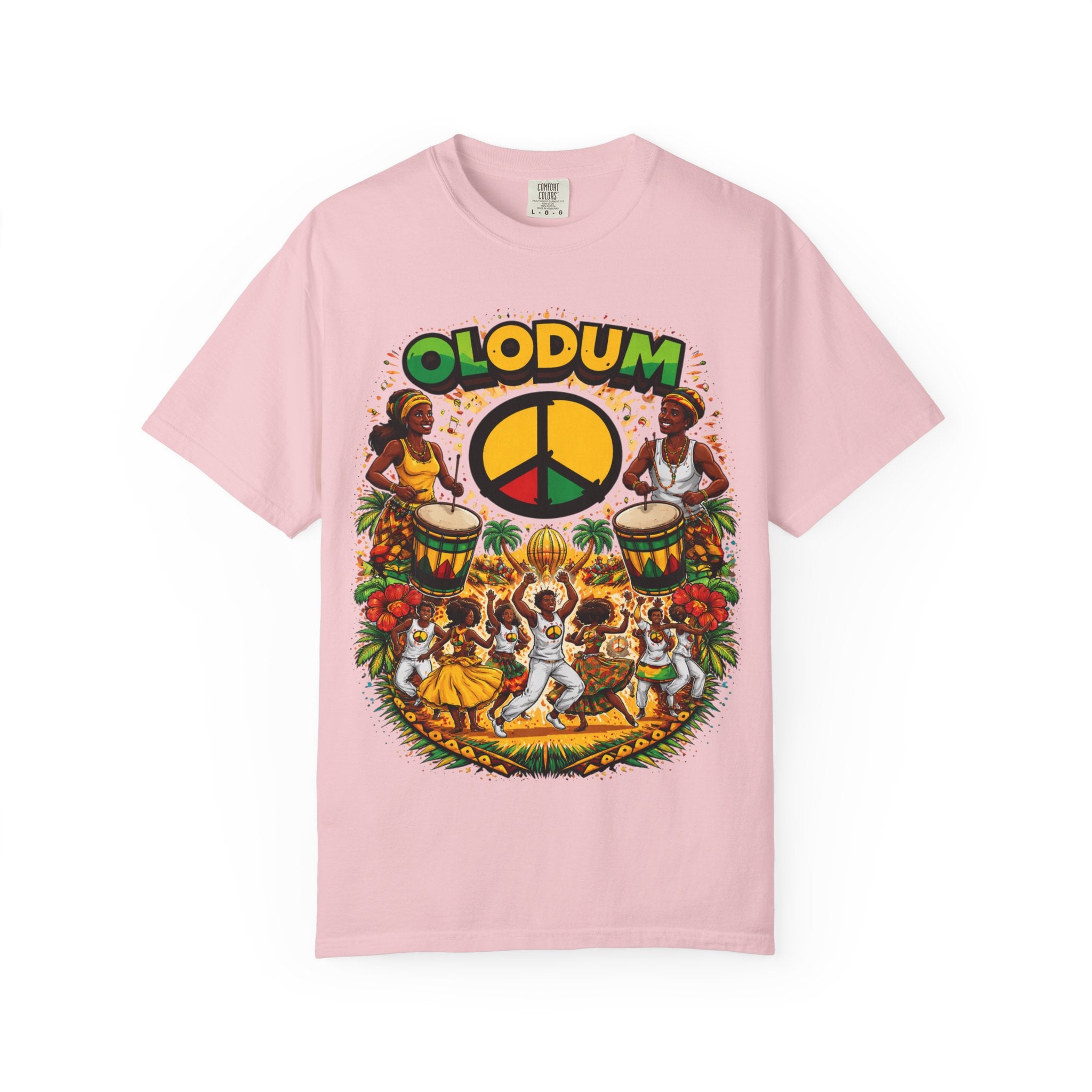 Olodum Peace Drum T-Shirt — Afro-Brazilian Samba Festival Tee