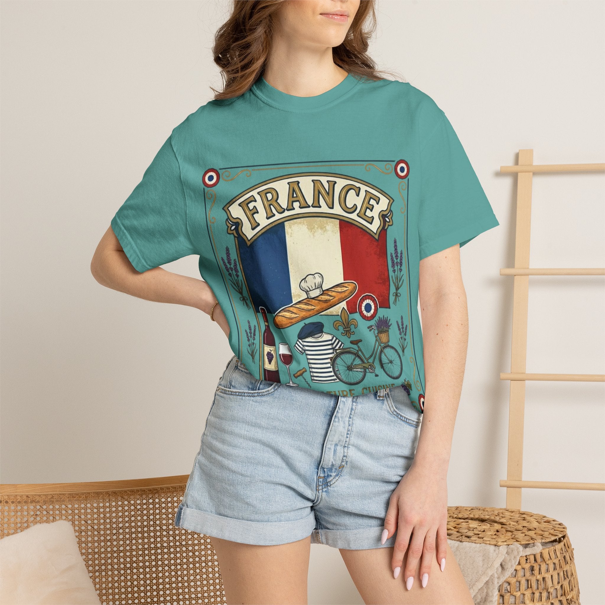 France Vintage Travel T-Shirt — Chic Culture Cuisine Design