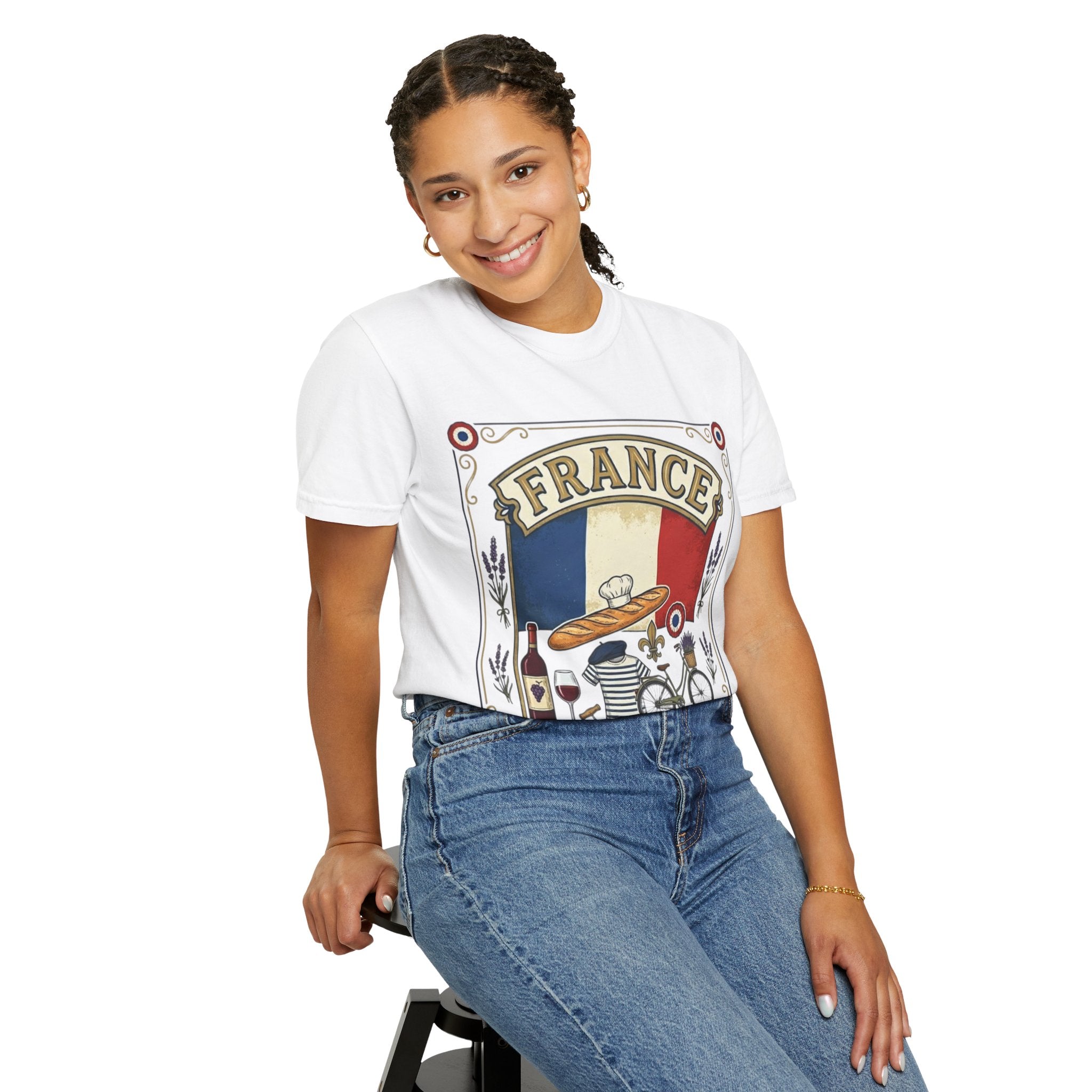 France Vintage Travel T-Shirt — Chic Culture Cuisine Design
