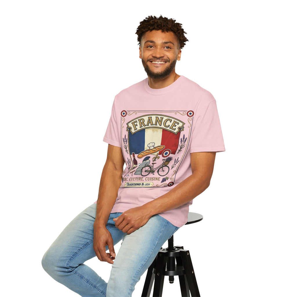 France Vintage Travel T-Shirt — Chic Culture Cuisine Design