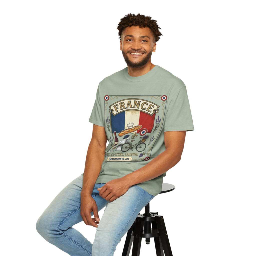 France Vintage Travel T-Shirt — Chic Culture Cuisine Design