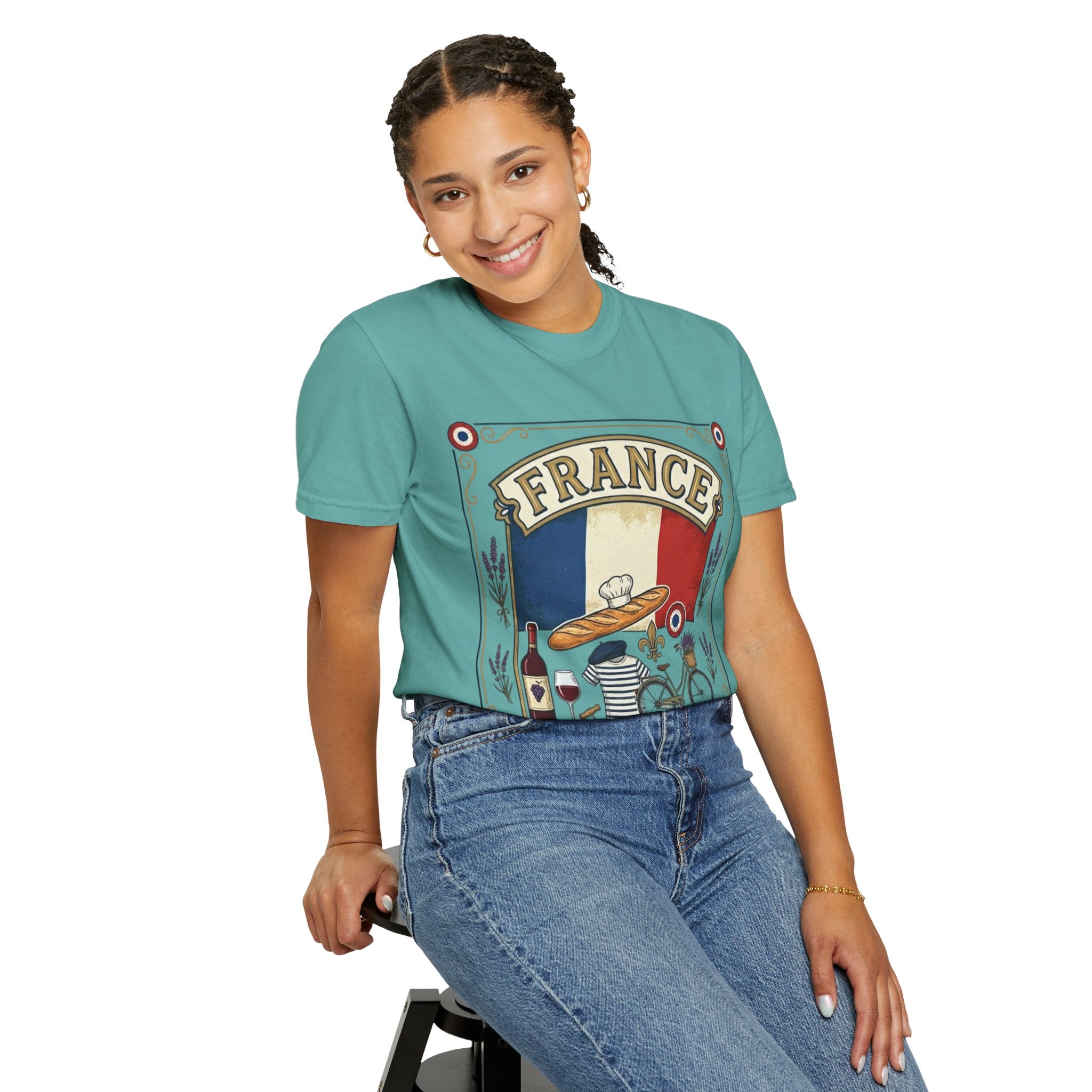 France Vintage Travel T-Shirt — Chic Culture Cuisine Design