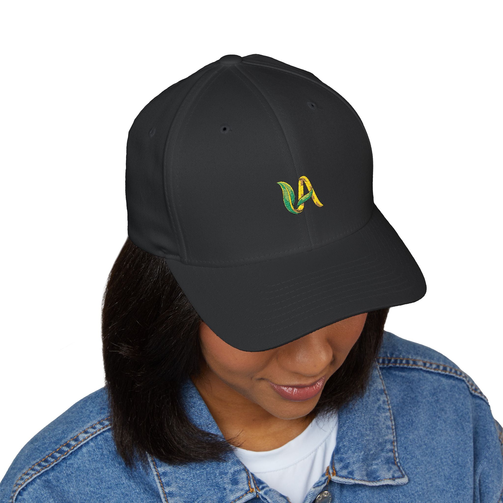 Embroidered 'UA UnikÂme Favicon ' Wave Logo Cap — White Structured Closed-Back Hat