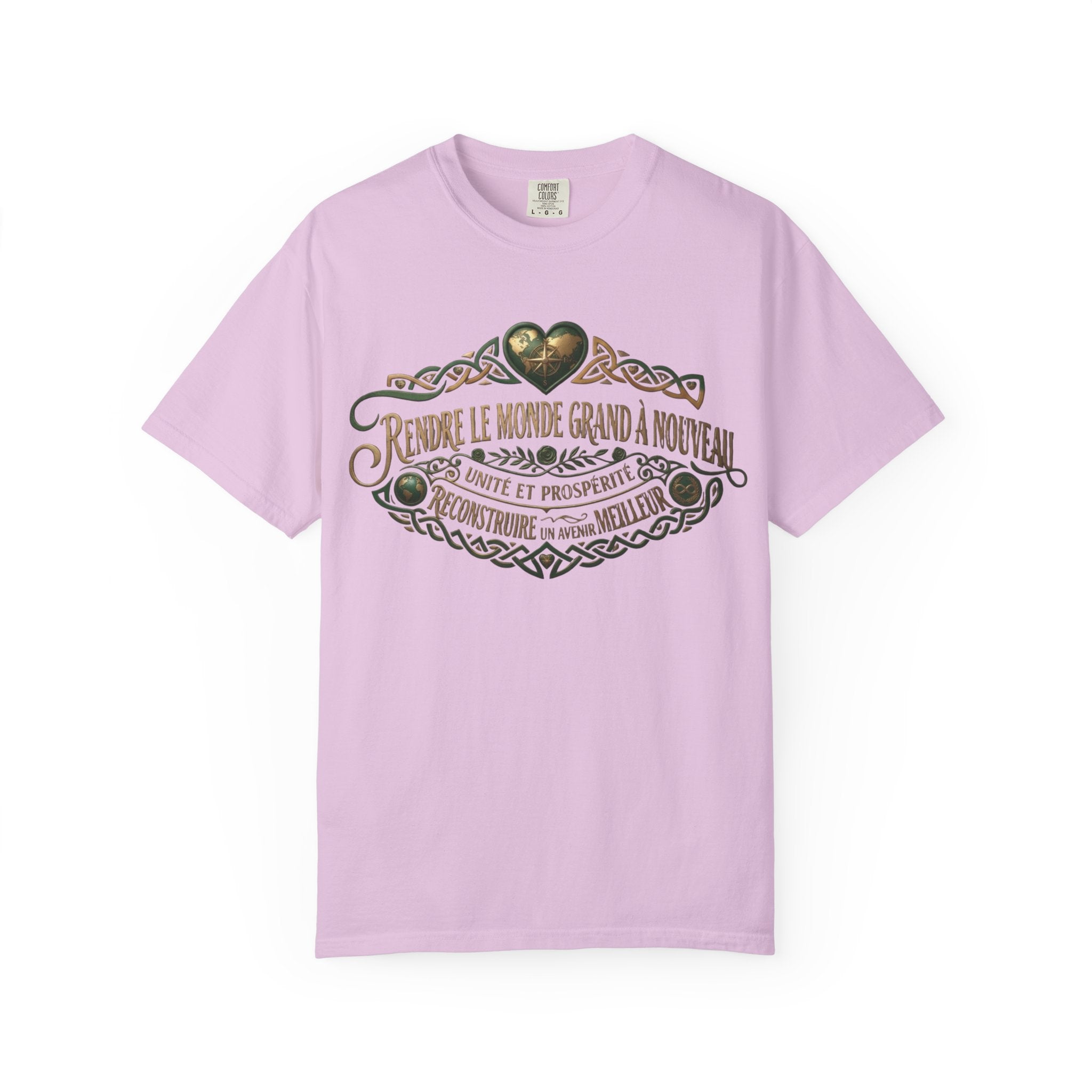 French Blessing T-Shirt — "Rendre le monde grand à nouveau" Vintage Heart Design