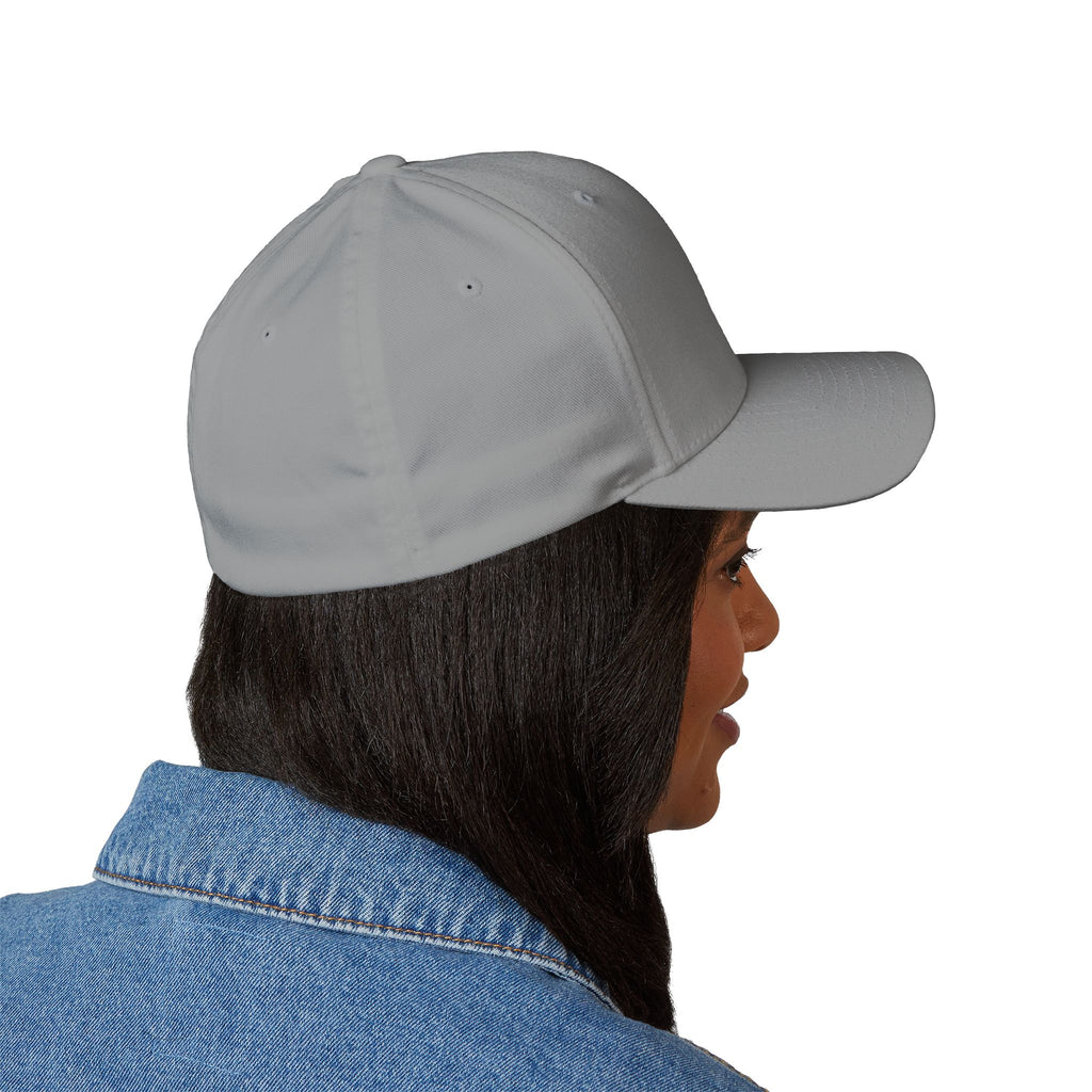 Embroidered 'UA UnikÂme Favicon ' Wave Logo Cap — White Structured Closed-Back Hat