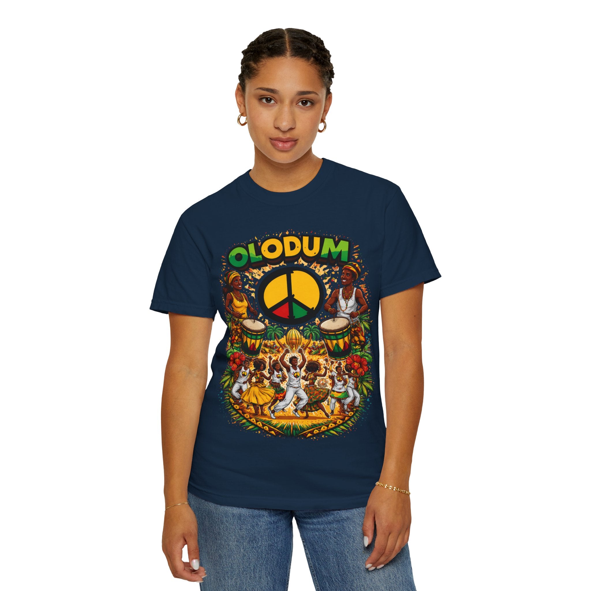 Olodum Peace Drum T-Shirt — Afro-Brazilian Samba Festival Tee