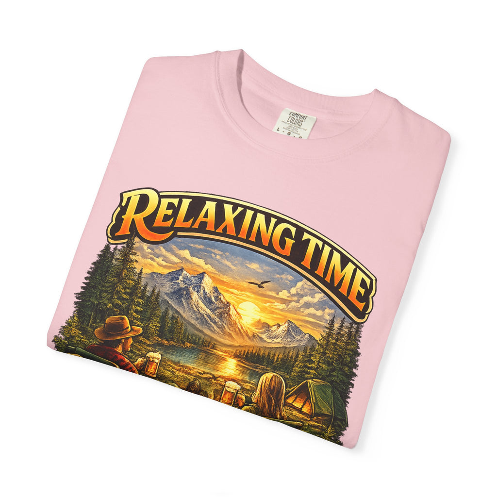 Relaxing Time T-Shirt — "Unplug & Unwind" Camping Graphic Tee