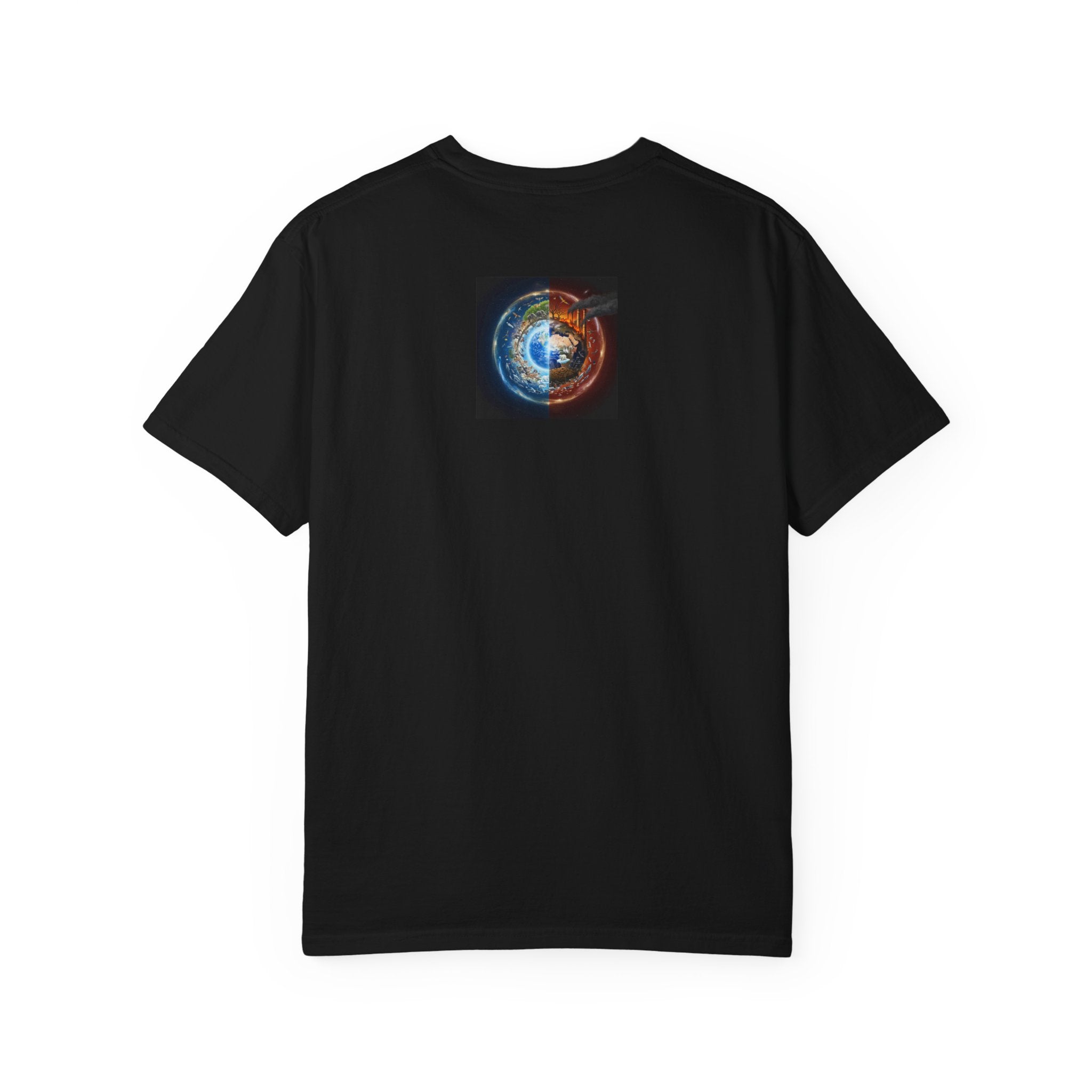 Earth Day Split World T-Shirt — Day & Night Planet Graphic Tee