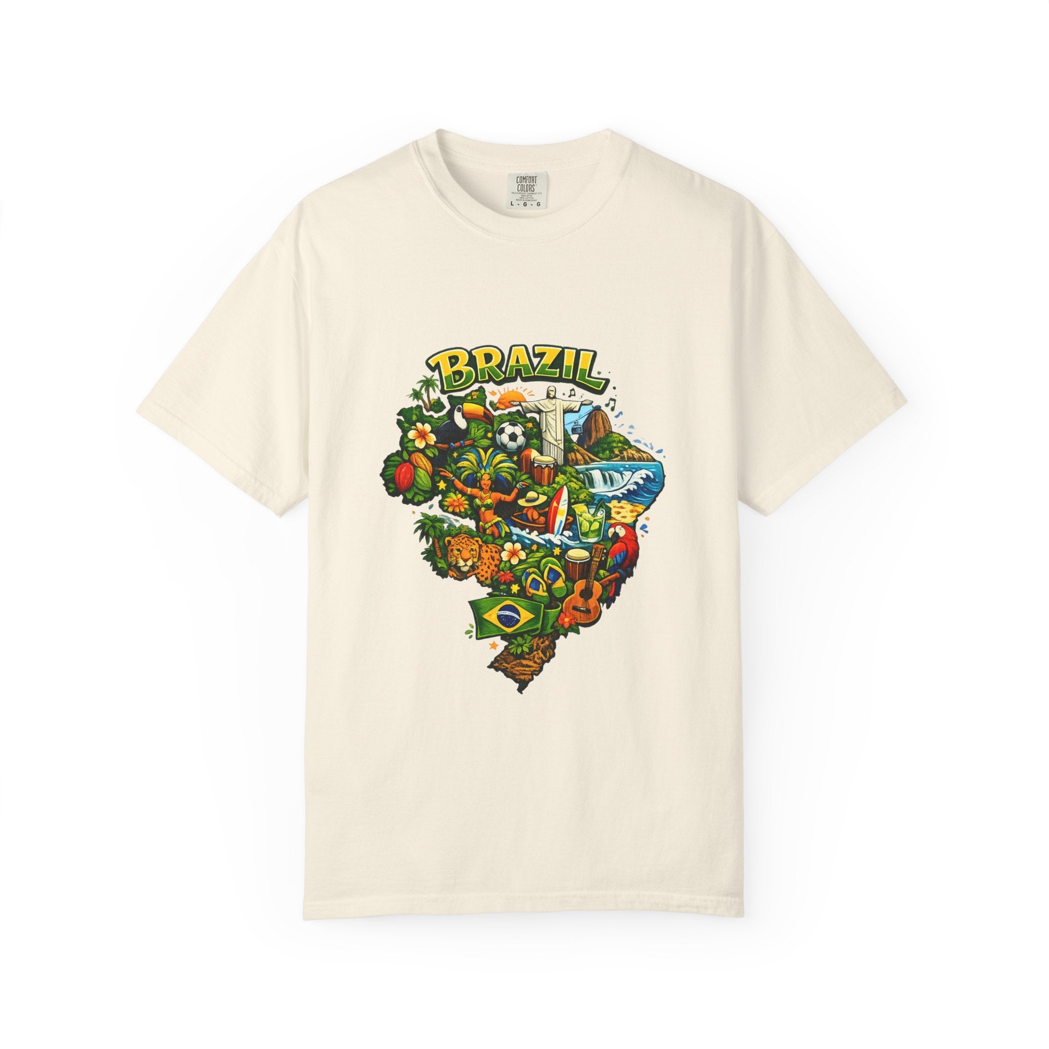 Brazil Map Graphic T-Shirt — Colorful Brazil Travel & Culture Tee