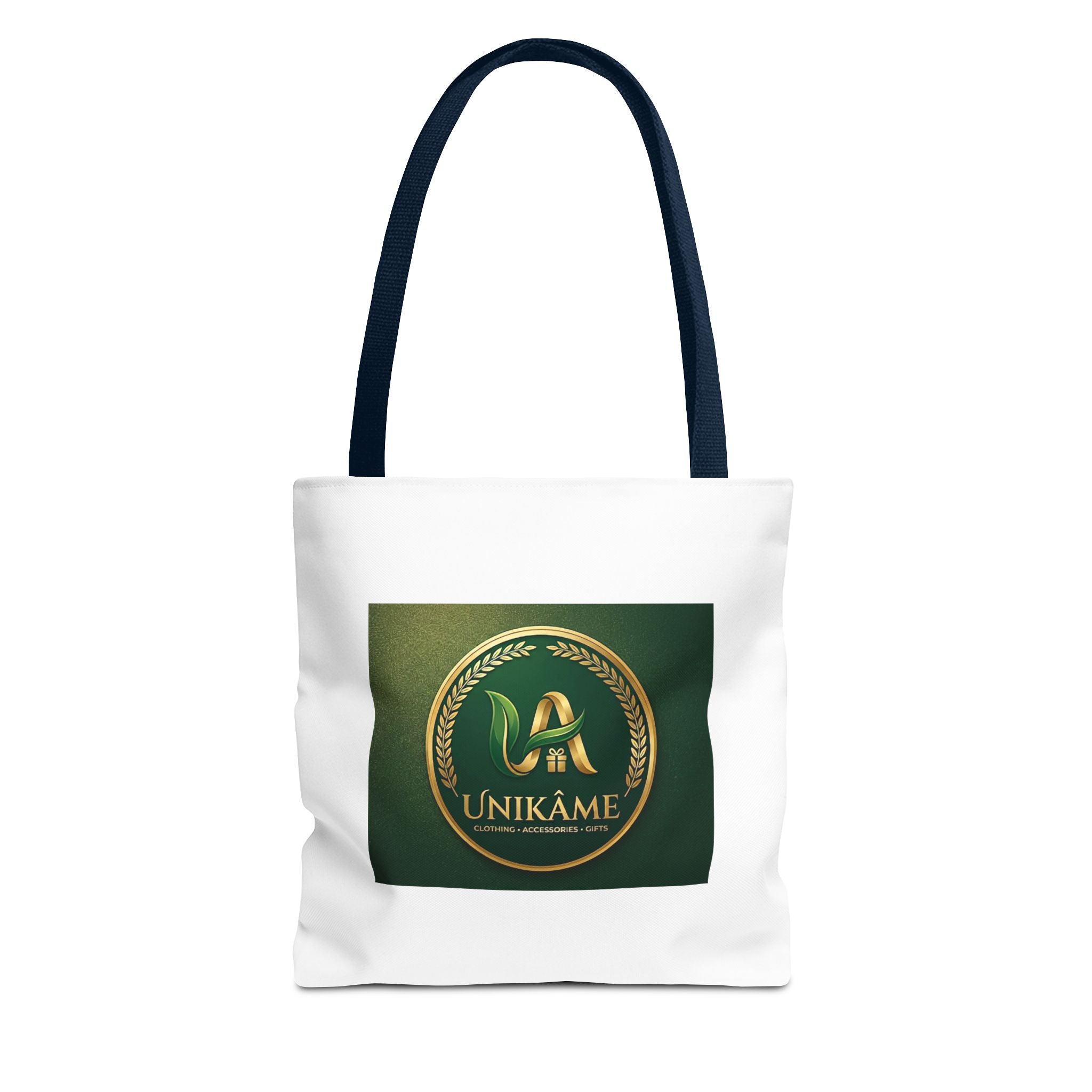 Unikâme Gold Emblem Tote Bag — Green Logo All-Over Print