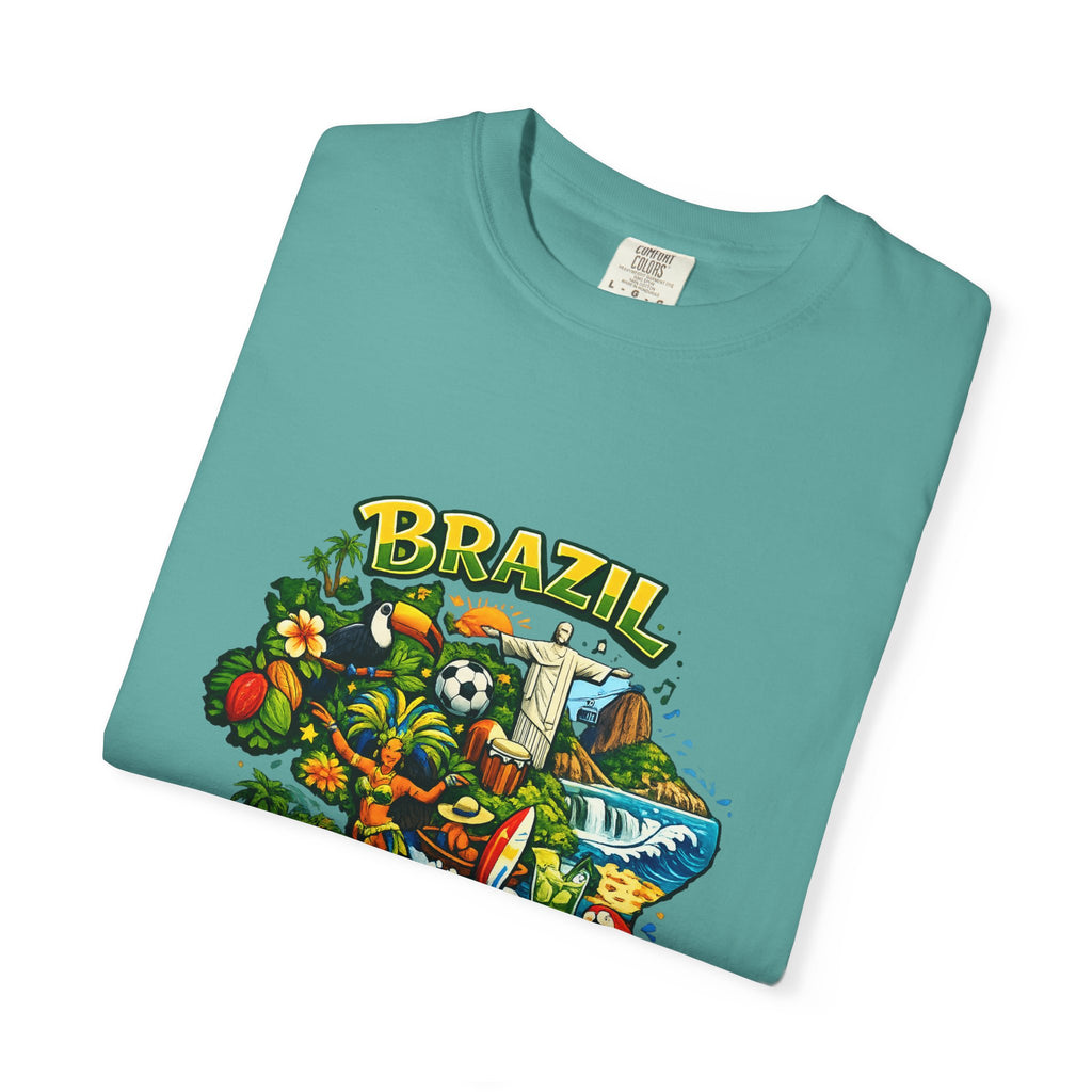Brazil Map Graphic T-Shirt — Colorful Brazil Travel & Culture Tee
