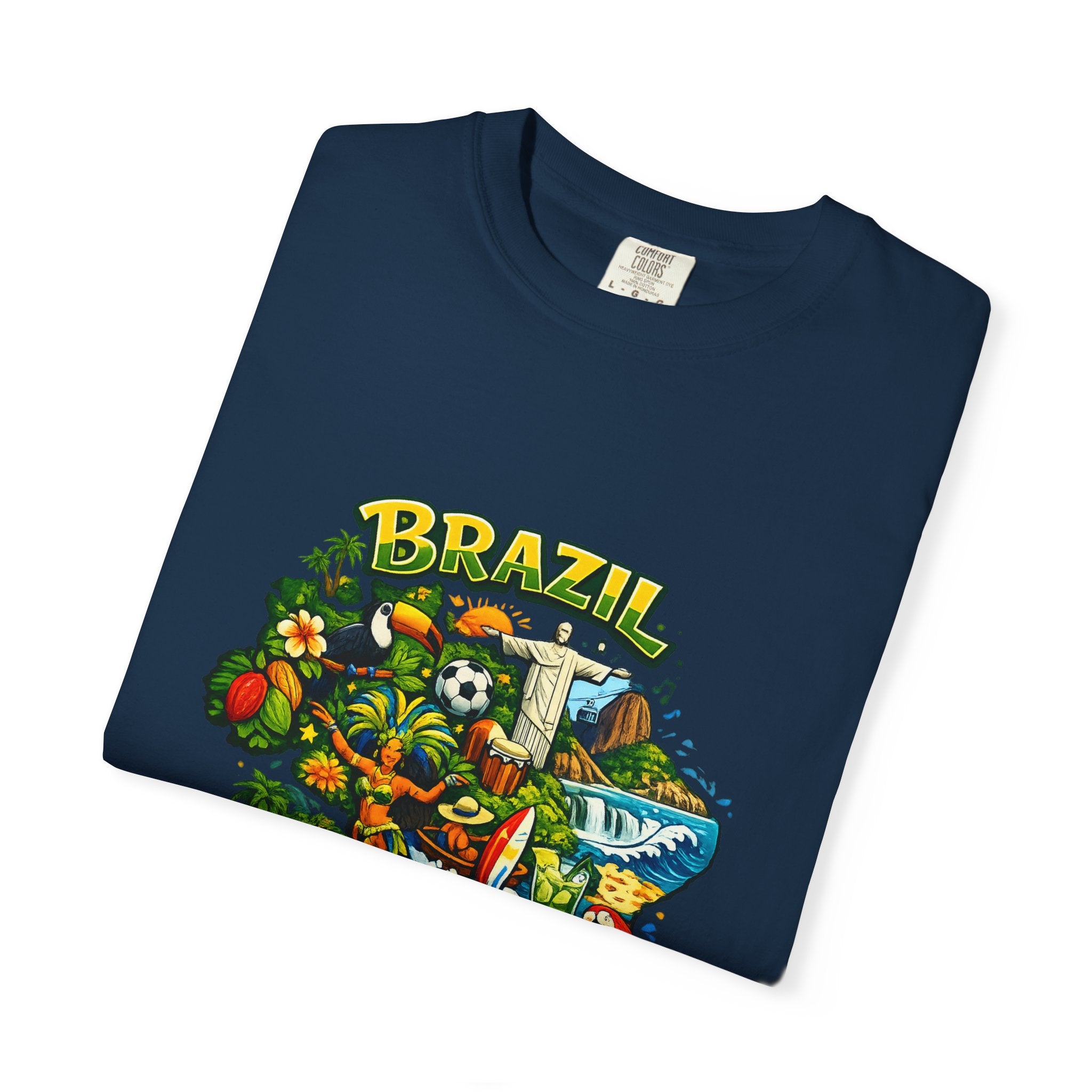 Brazil Map Graphic T-Shirt — Colorful Brazil Travel & Culture Tee