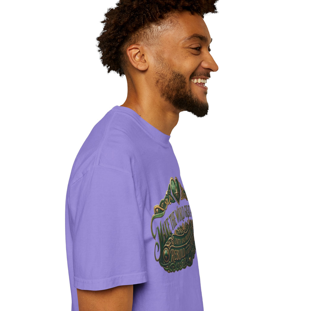 T-Shirt — 'Make the World Great Again' Vintage Green Crest Tee