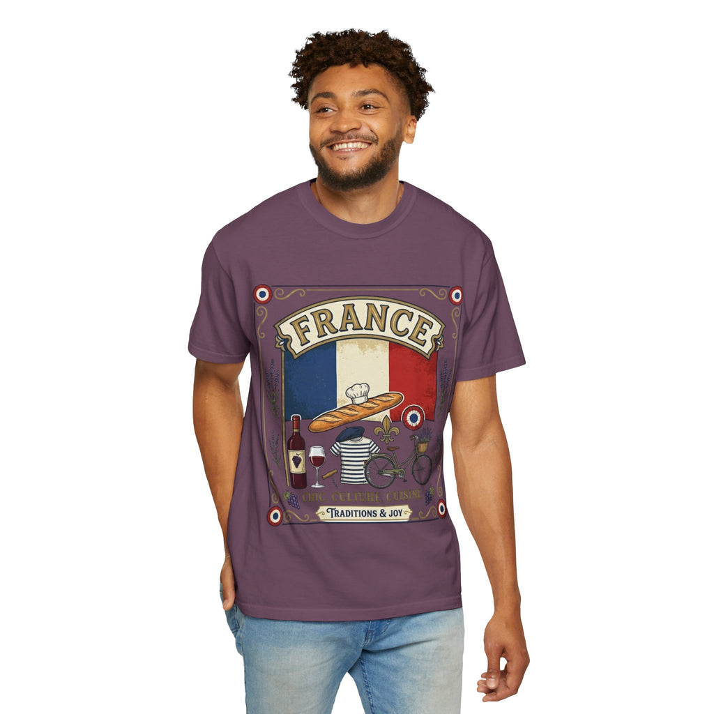 France Vintage Travel T-Shirt — Chic Culture Cuisine Design
