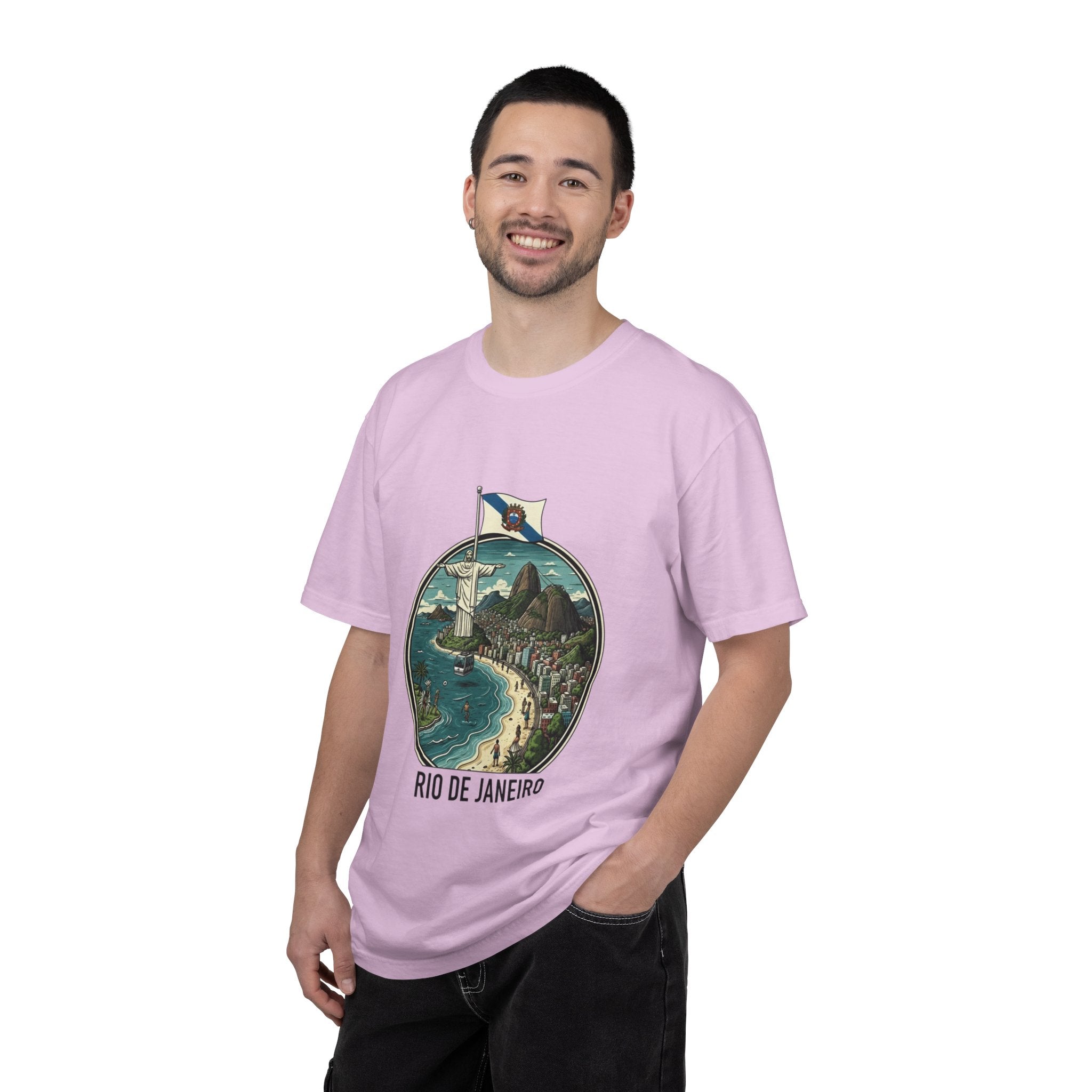 Rio de Janeiro Vintage Travel T-Shirt — Copacabana & Christ the Redeemer Graphic