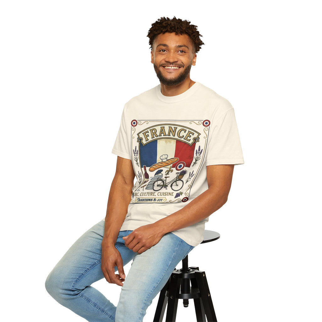 France Vintage Travel T-Shirt — Chic Culture Cuisine Design
