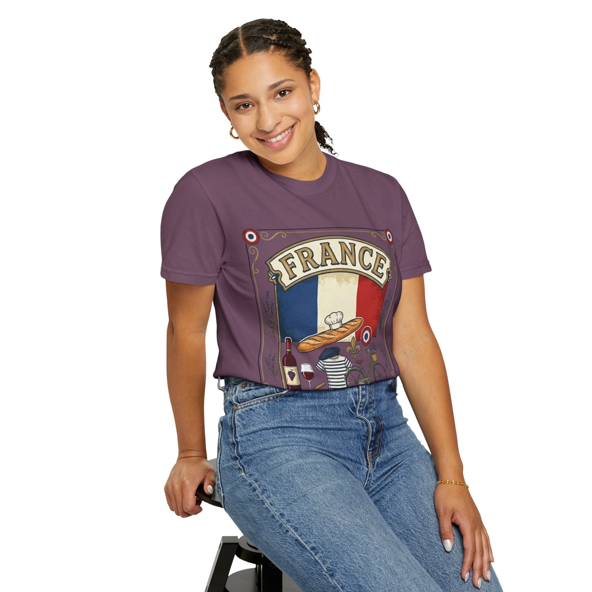 France Vintage Travel T-Shirt — Chic Culture Cuisine Design