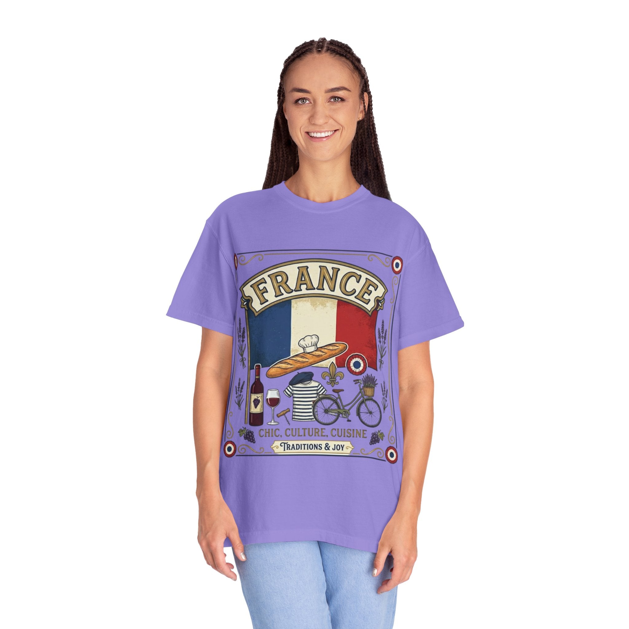 France Vintage Travel T-Shirt — Chic Culture Cuisine Design
