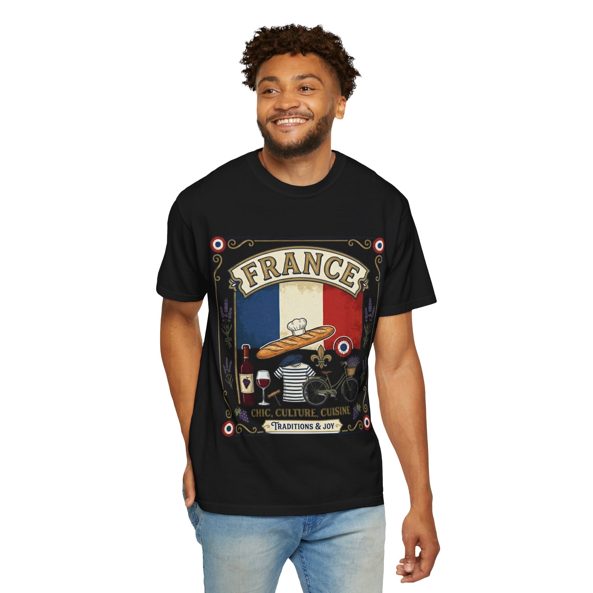 France Vintage Travel T-Shirt — Chic Culture Cuisine Design