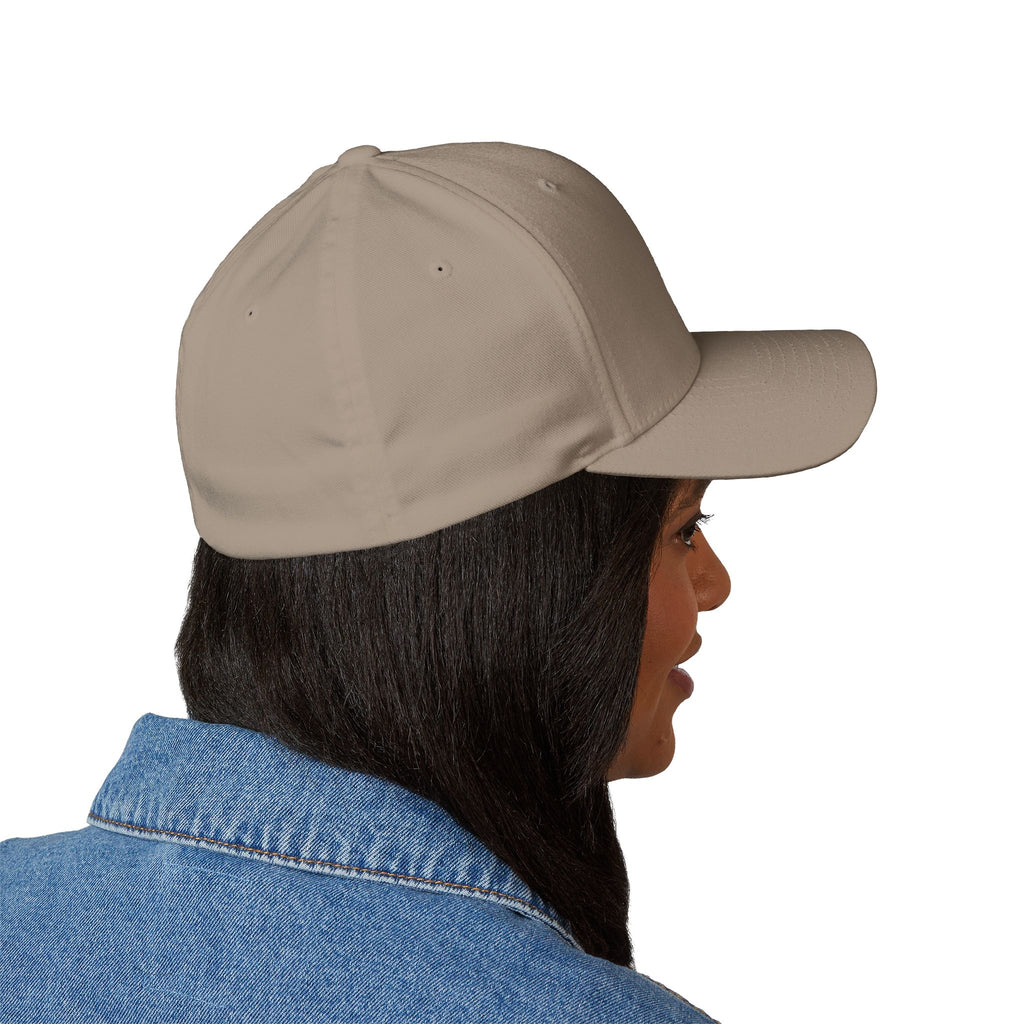 Embroidered 'UA UnikÂme Favicon ' Wave Logo Cap — White Structured Closed-Back Hat