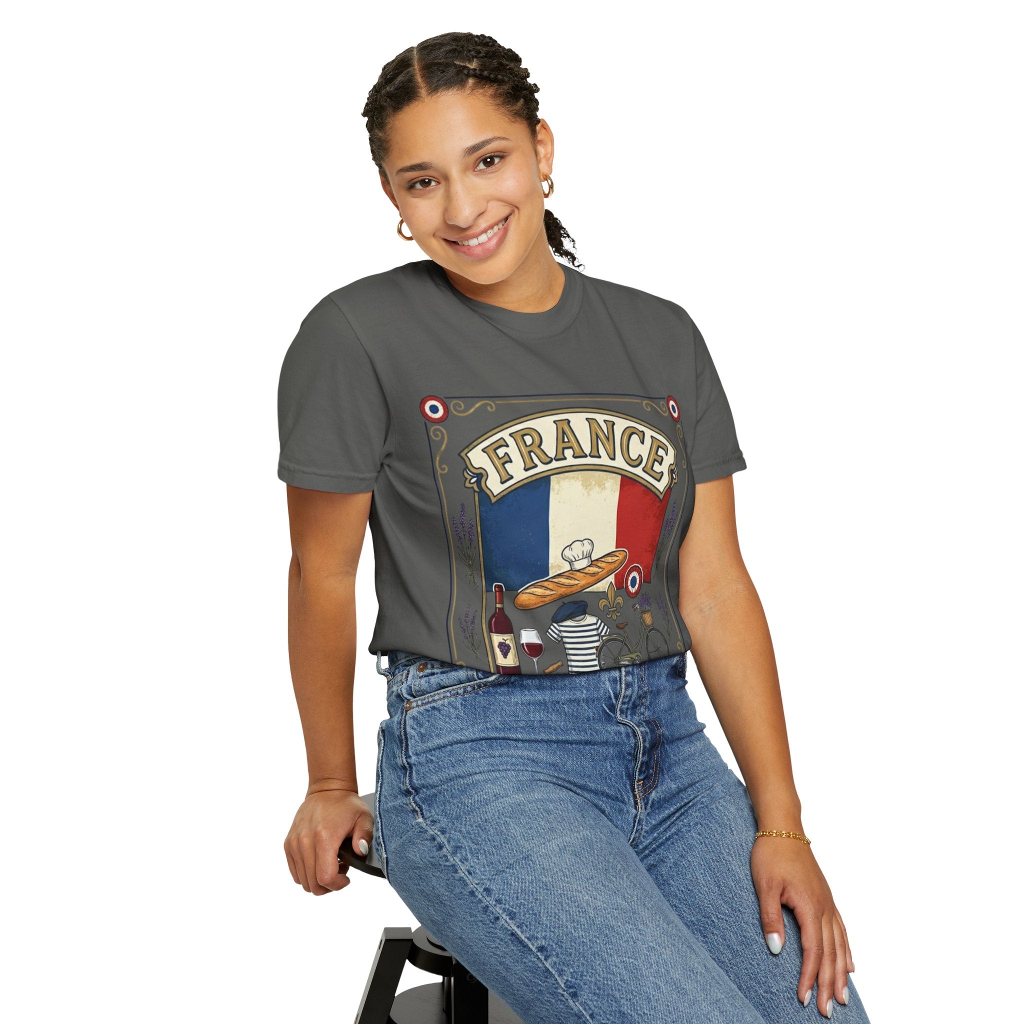 France Vintage Travel T-Shirt — Chic Culture Cuisine Design