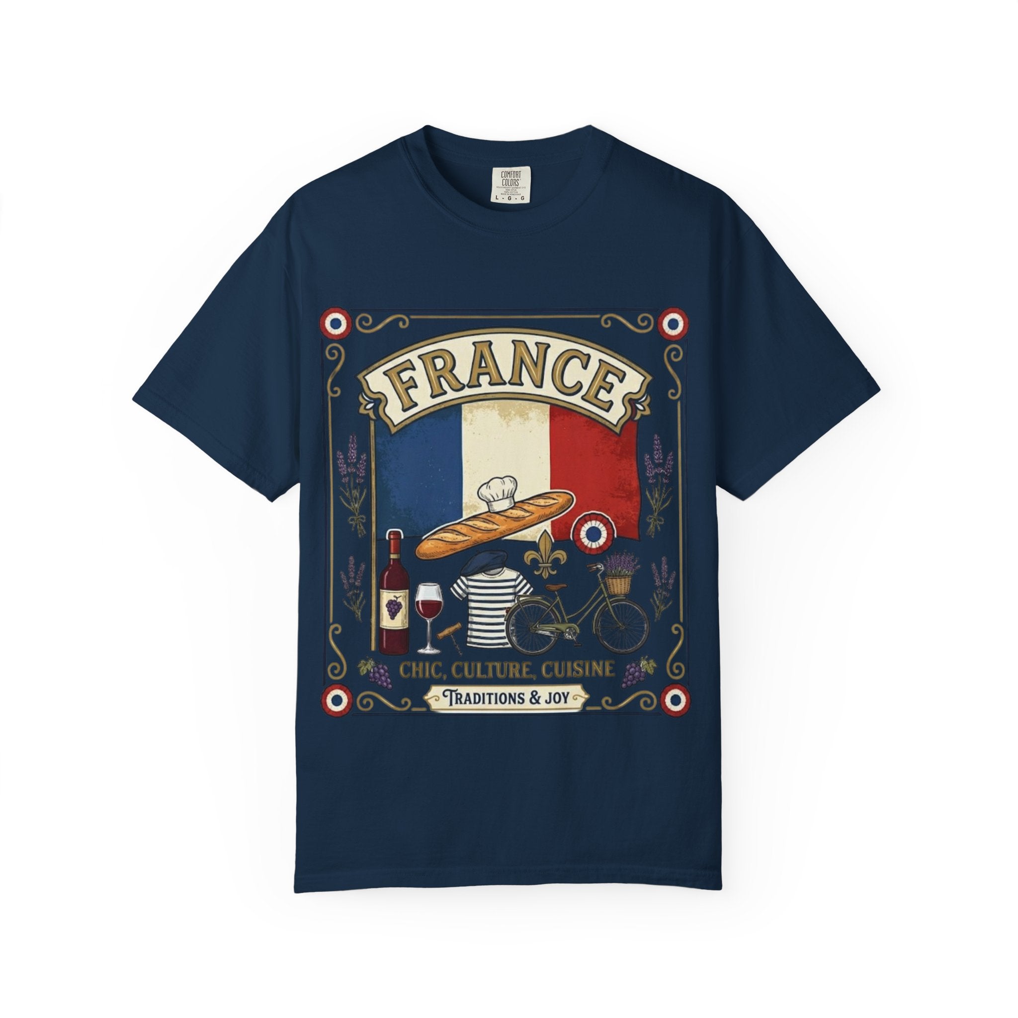 France Vintage Travel T-Shirt — Chic Culture Cuisine Design