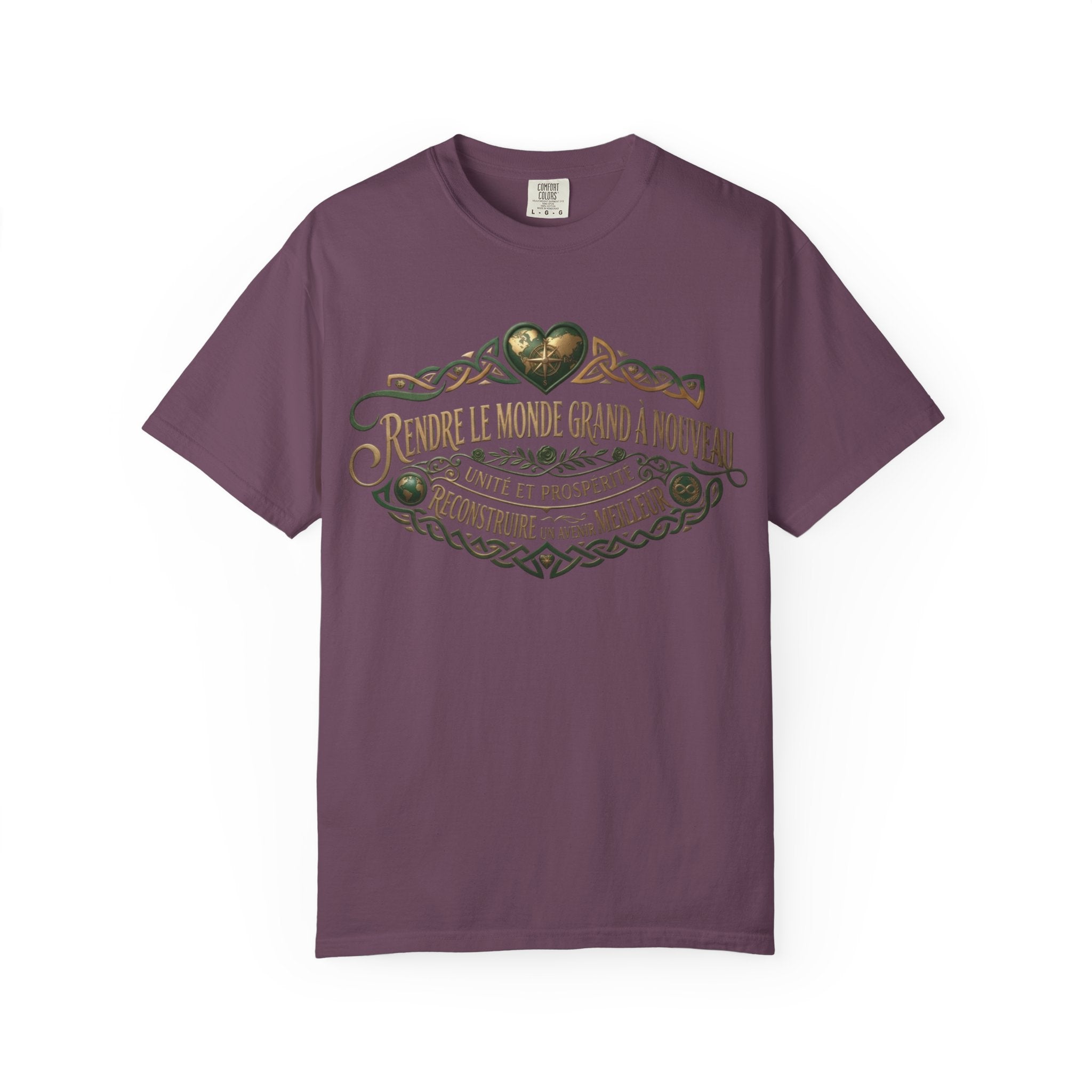 French Blessing T-Shirt — "Rendre le monde grand à nouveau" Vintage Heart Design