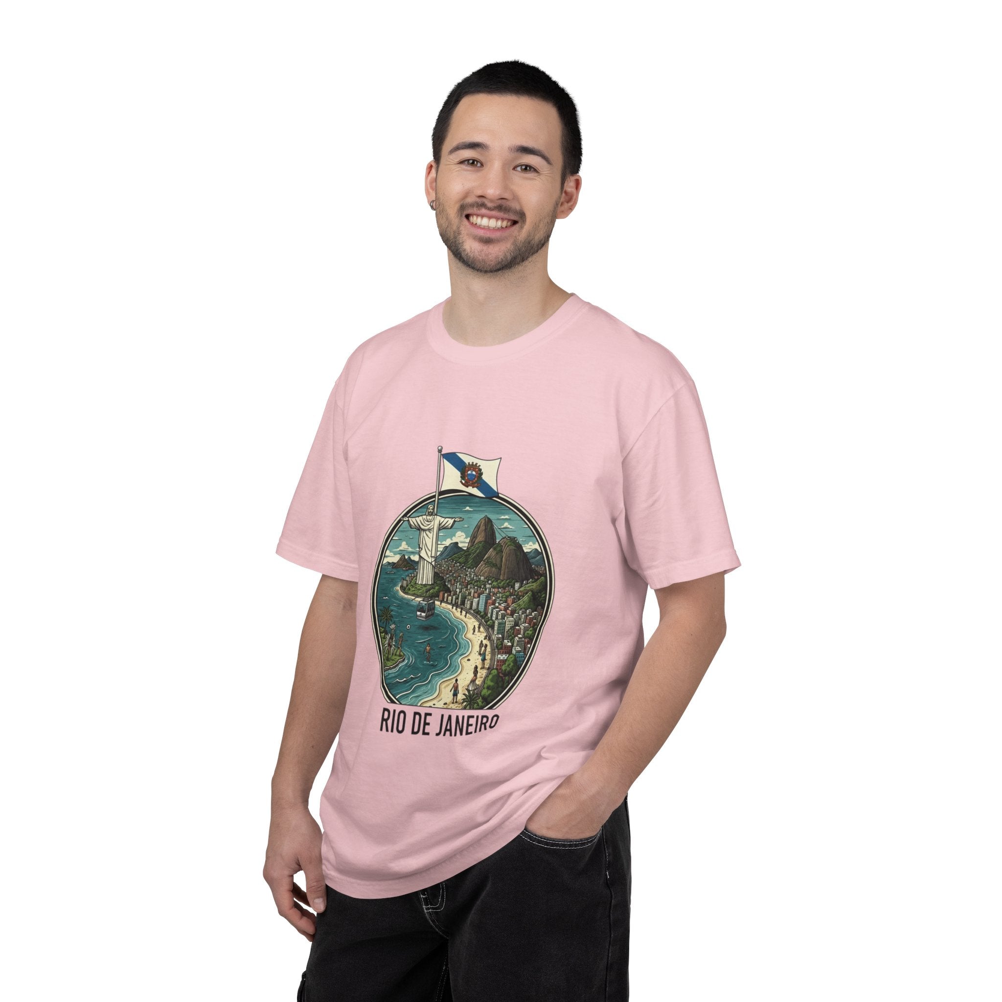 Rio de Janeiro Vintage Travel T-Shirt — Copacabana & Christ the Redeemer Graphic