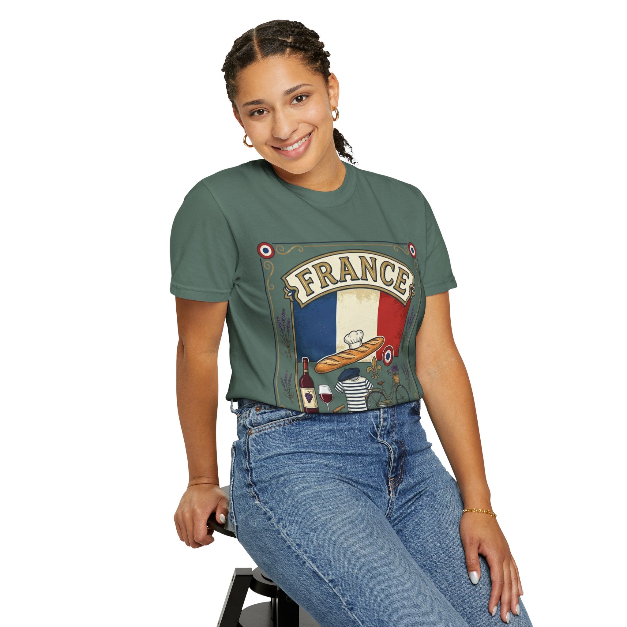 France Vintage Travel T-Shirt — Chic Culture Cuisine Design