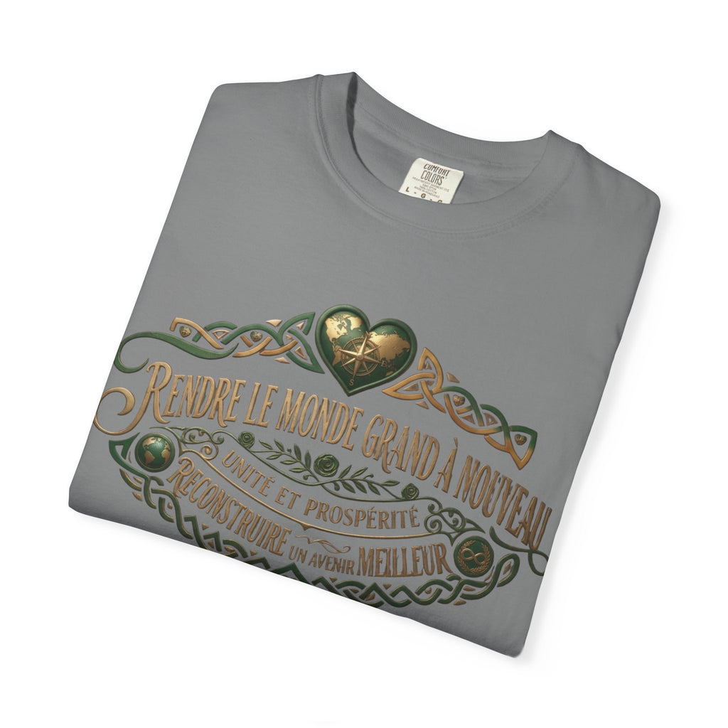 French Blessing T-Shirt — "Rendre le monde grand à nouveau" Vintage Heart Design