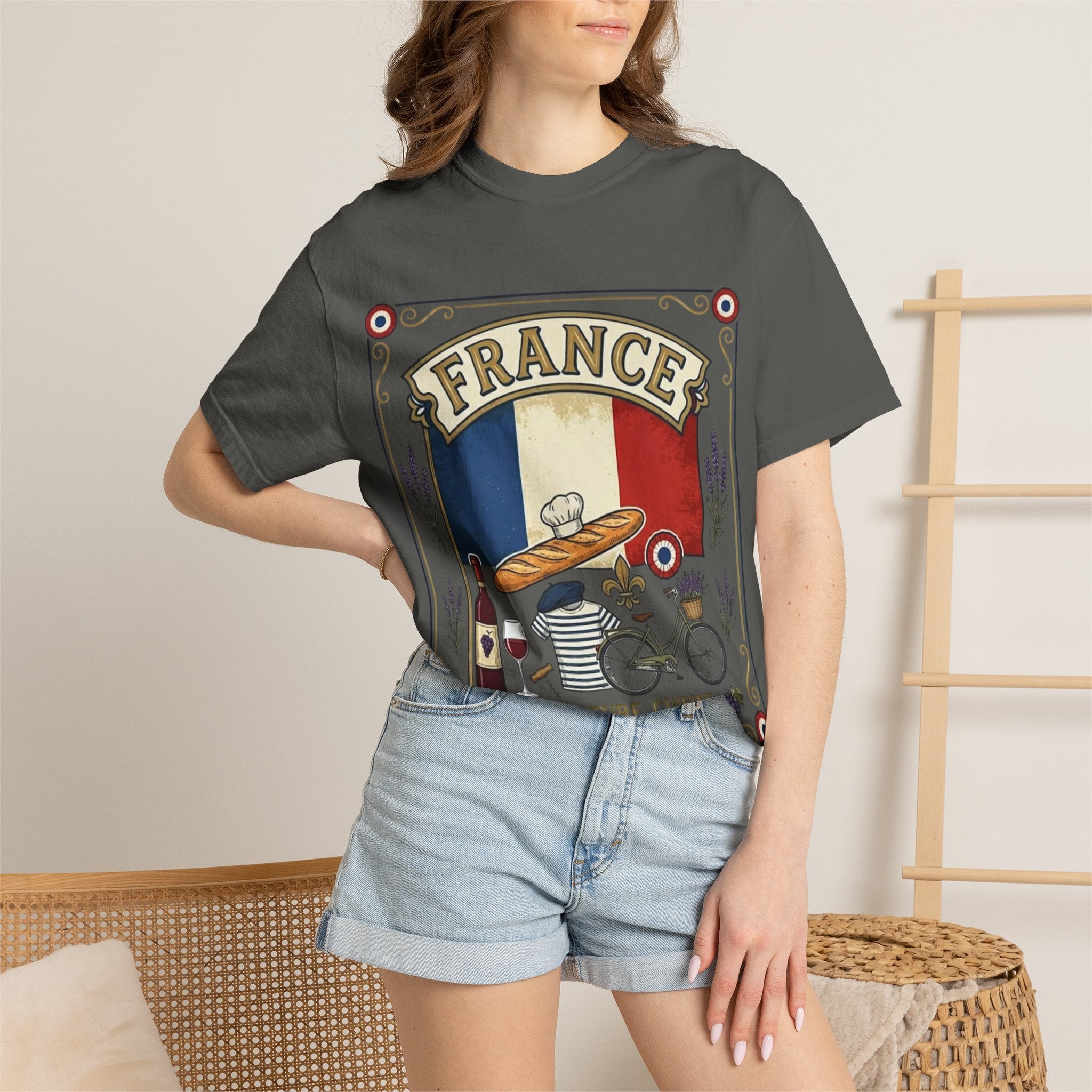France Vintage Travel T-Shirt — Chic Culture Cuisine Design