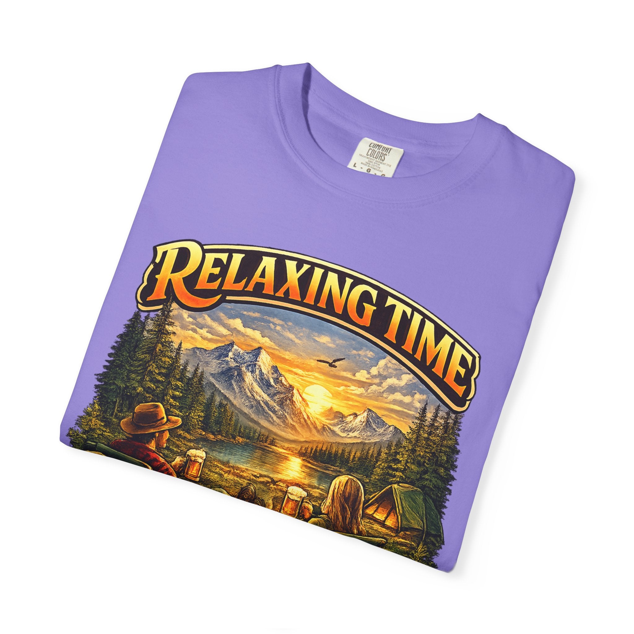 Relaxing Time T-Shirt — "Unplug & Unwind" Camping Graphic Tee