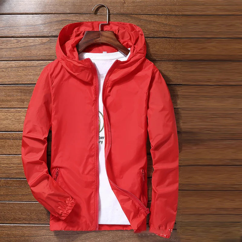 S-7XL Windproof Quick Dry Coat Ultra-Light Waterproof Jacket Men Women UV Outwear Camping Hiking Cycling Running Sport Rain Coat