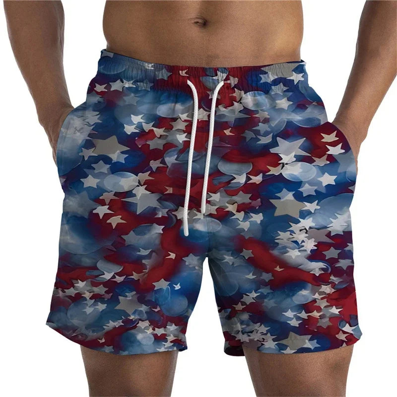 USA UK National Flag 3D Printed Short Pants For Men Drawing Patterns Casual Beach Shorts Quick Dry Swim Trunks Cool Board Shorts