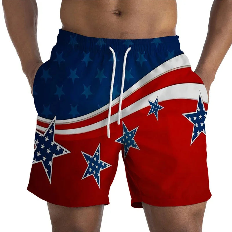 USA UK National Flag 3D Printed Short Pants For Men Drawing Patterns Casual Beach Shorts Quick Dry Swim Trunks Cool Board Shorts