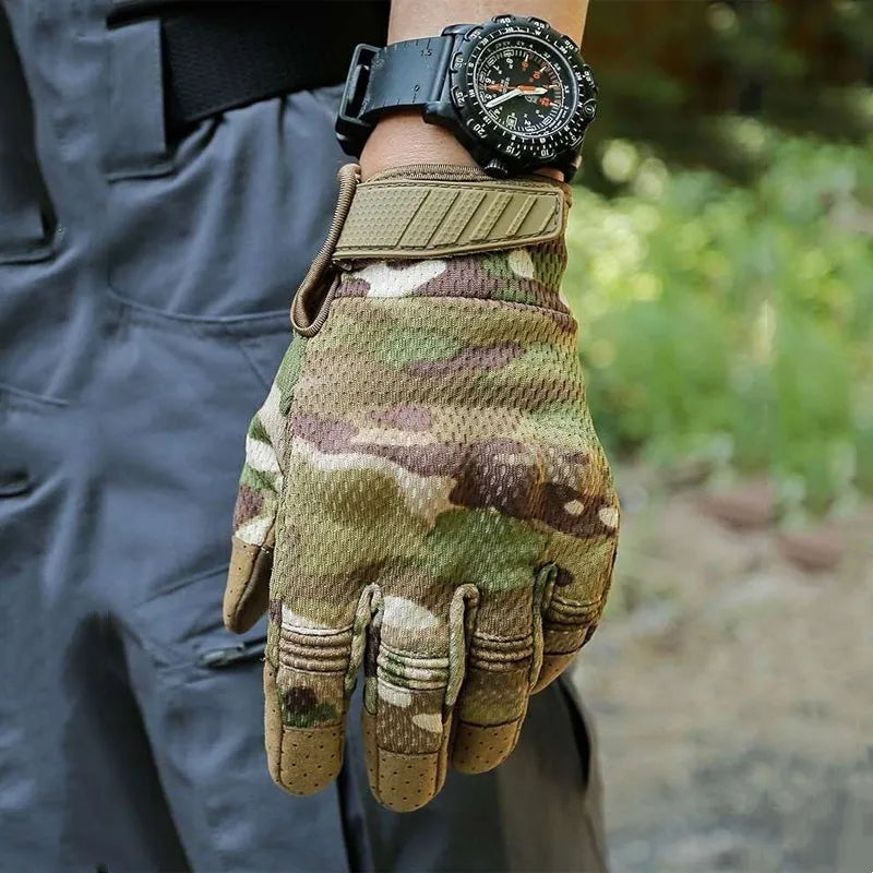 Touch Screen Tactical Gloves Military Army Combat Full Finger Multicam Camouflage Outdoor Cycling Shooting Paintball Men Gloves