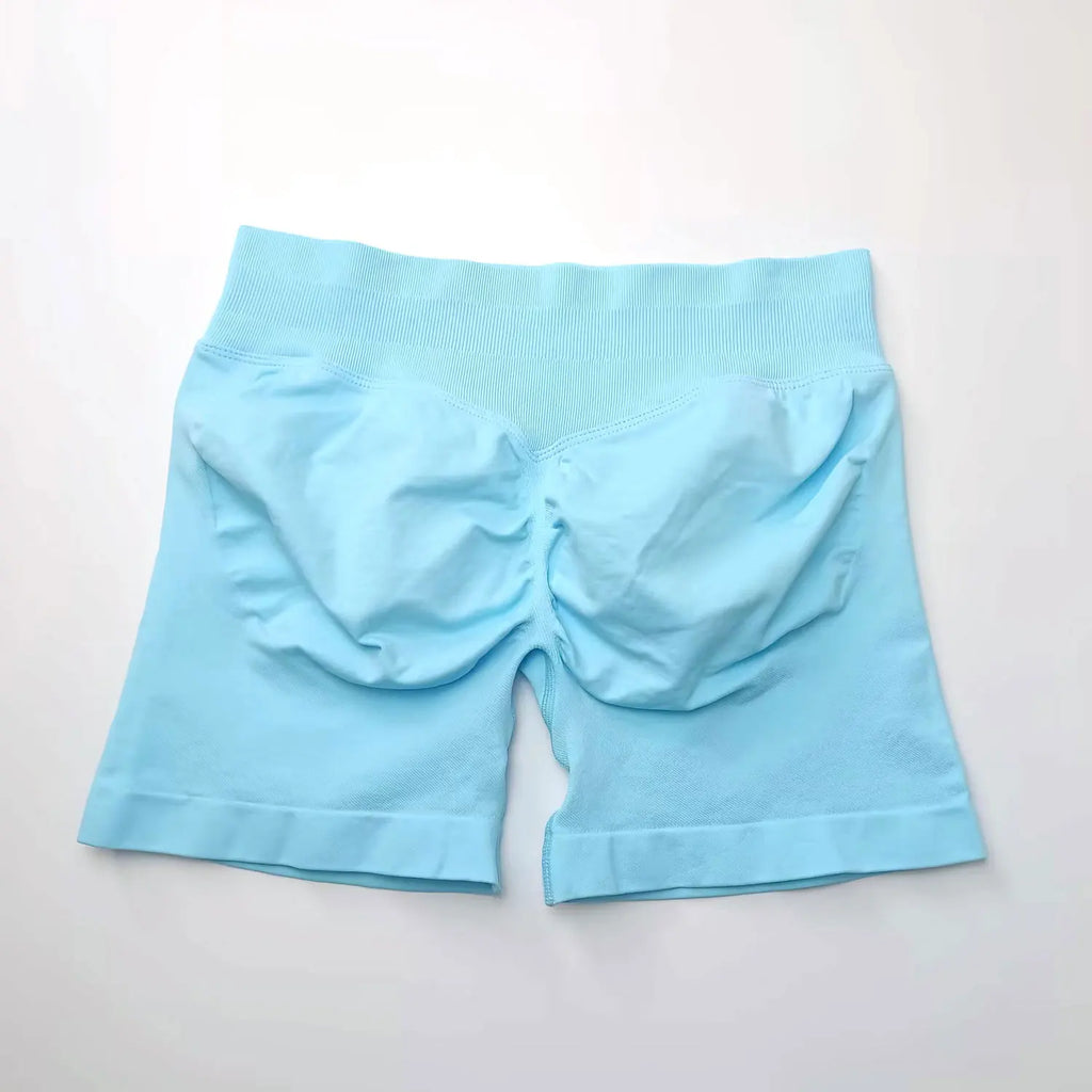 Short de sport sans coutures NCLAGEN 4,5 pouces pour femme, effet push-up, idéal pour le fitness, le yoga et la course à pied. 