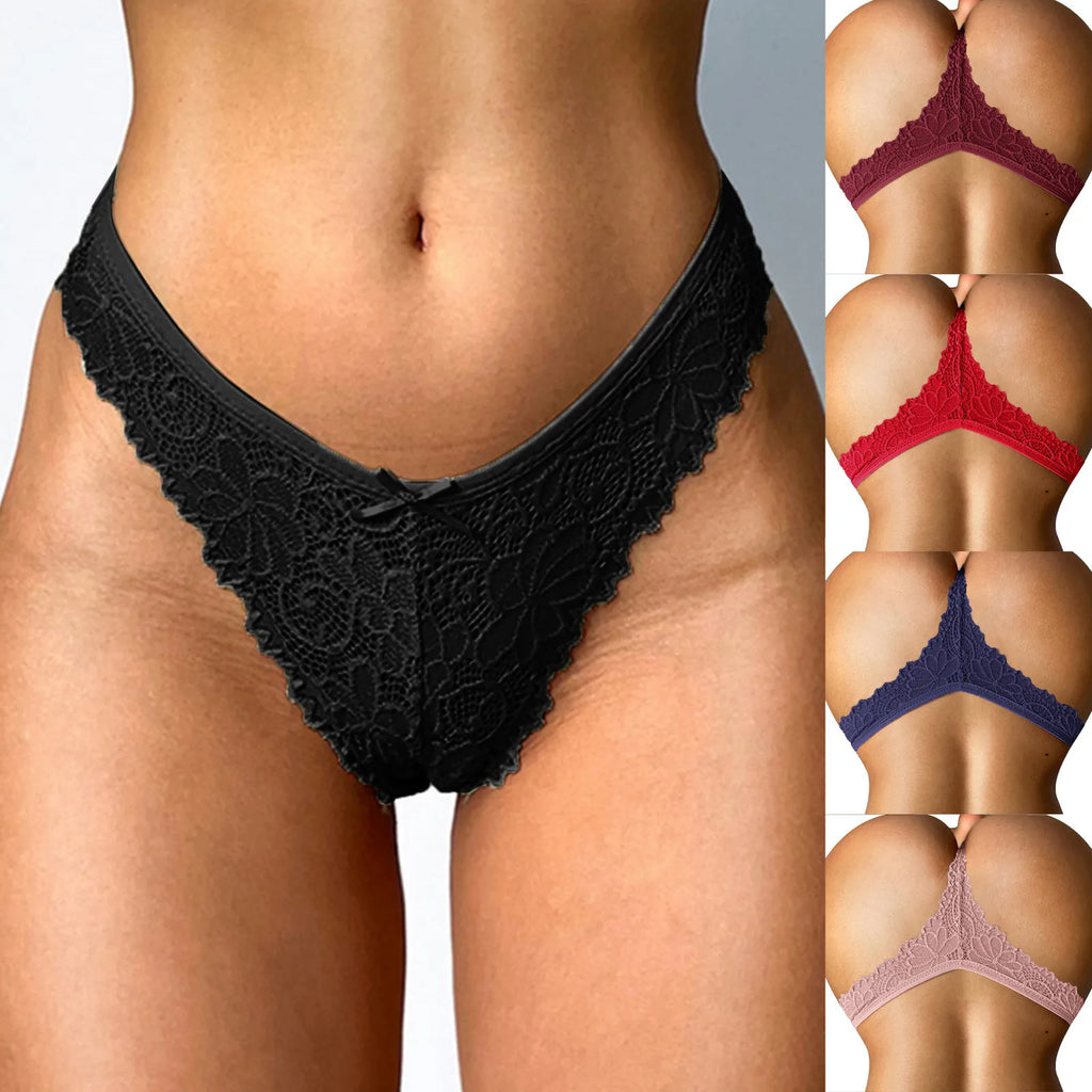 Sexy Lace Thong Panties Female Underwear Women Seamless Thong G String Hollow Breathable Low Rise Briefs Lingerie For Women