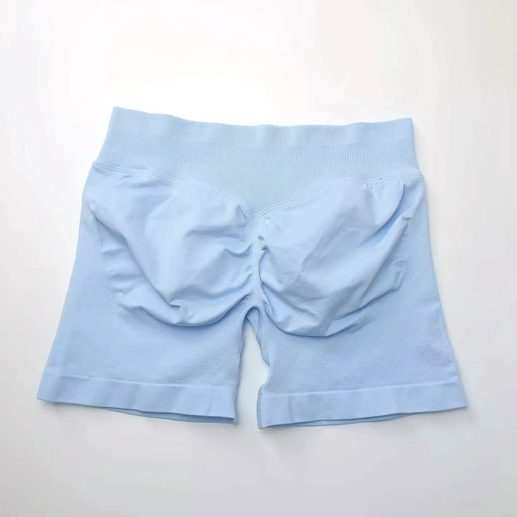 Short de sport sans coutures NCLAGEN 4,5 pouces pour femme, effet push-up, idéal pour le fitness, le yoga et la course à pied. 