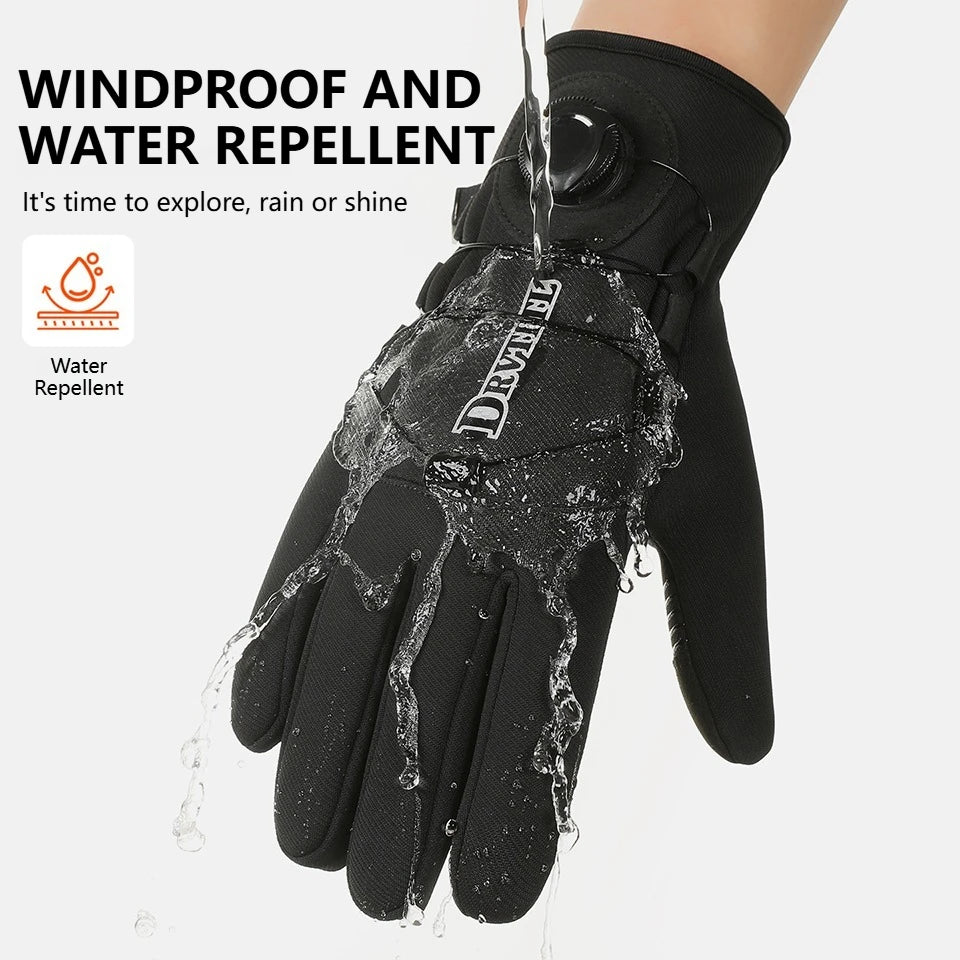 GTUBIKE 1 Pair Winter Cycling Gloves Warm Waterproof Windproof Unisex with Touchscreen for Outdoor Riding Skiing Running Bycicle