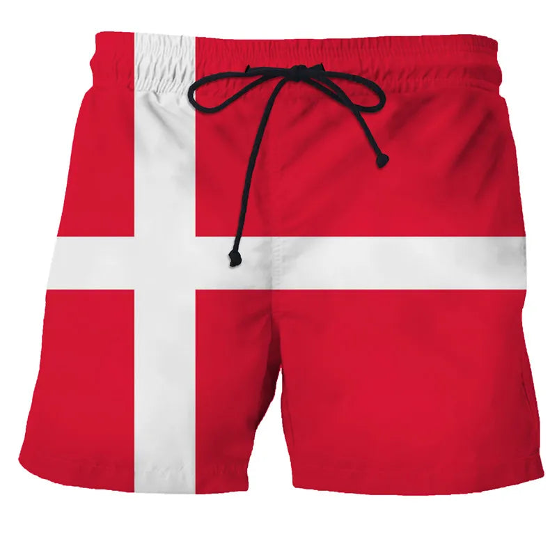 Men's Swimwear Shorts Spain Flag 3d Surfing Board Short Kids Beach Shorts Men Trunk Masculina Swimsuit Sports Pants Briefs Boy
